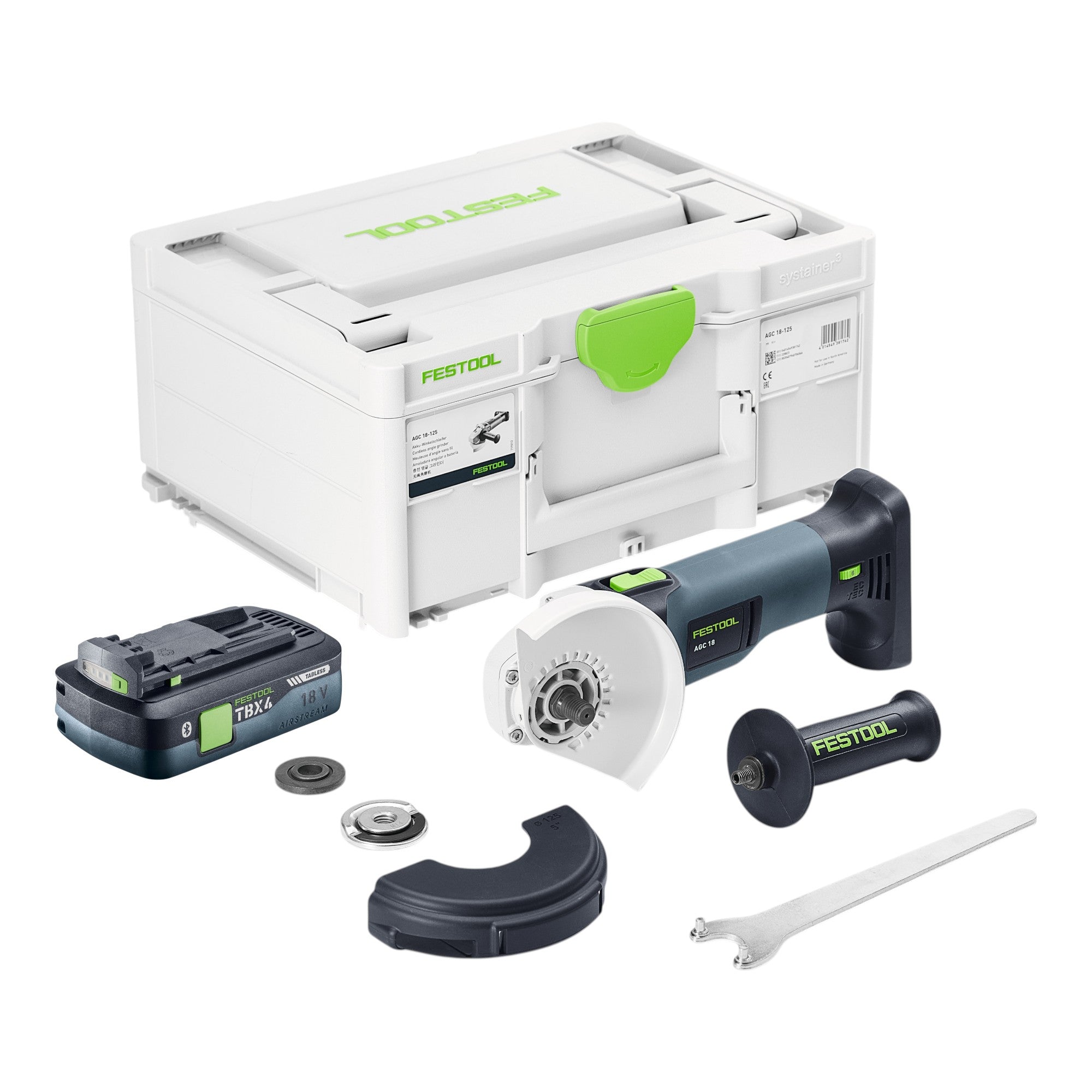 Festool AGC 18 125 EB Basic Akku Winkelschleifer 18 V 125 mm Brushless 1x Akku 4 0 Ah Systainer ohne Ladegeraet 0 - toolbrothers