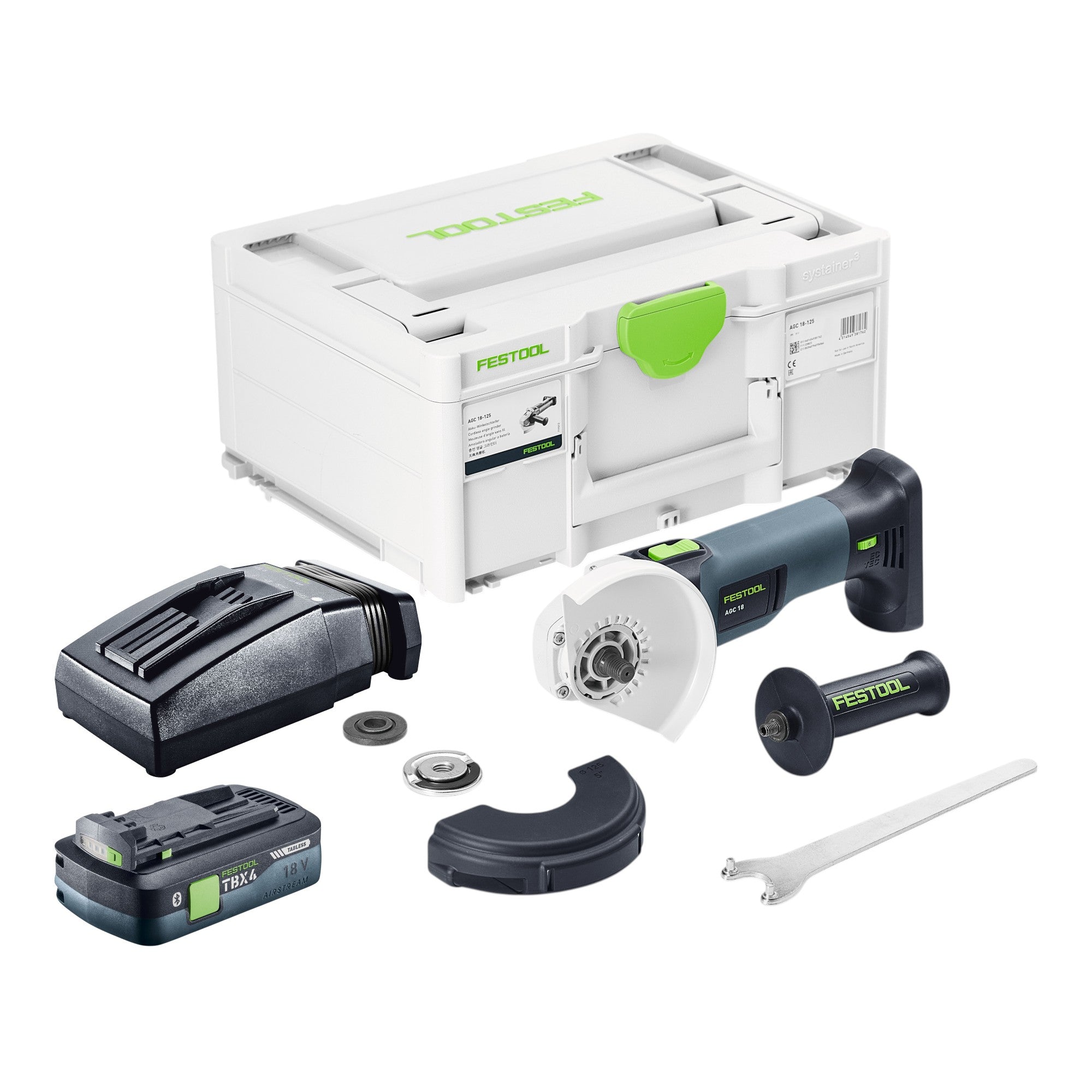 Festool AGC 18 125 EB Basic Akku Winkelschleifer 18 V 125 mm Brushless 1x Akku 4 0 Ah Ladegeraet Systainer 0 - toolbrothers