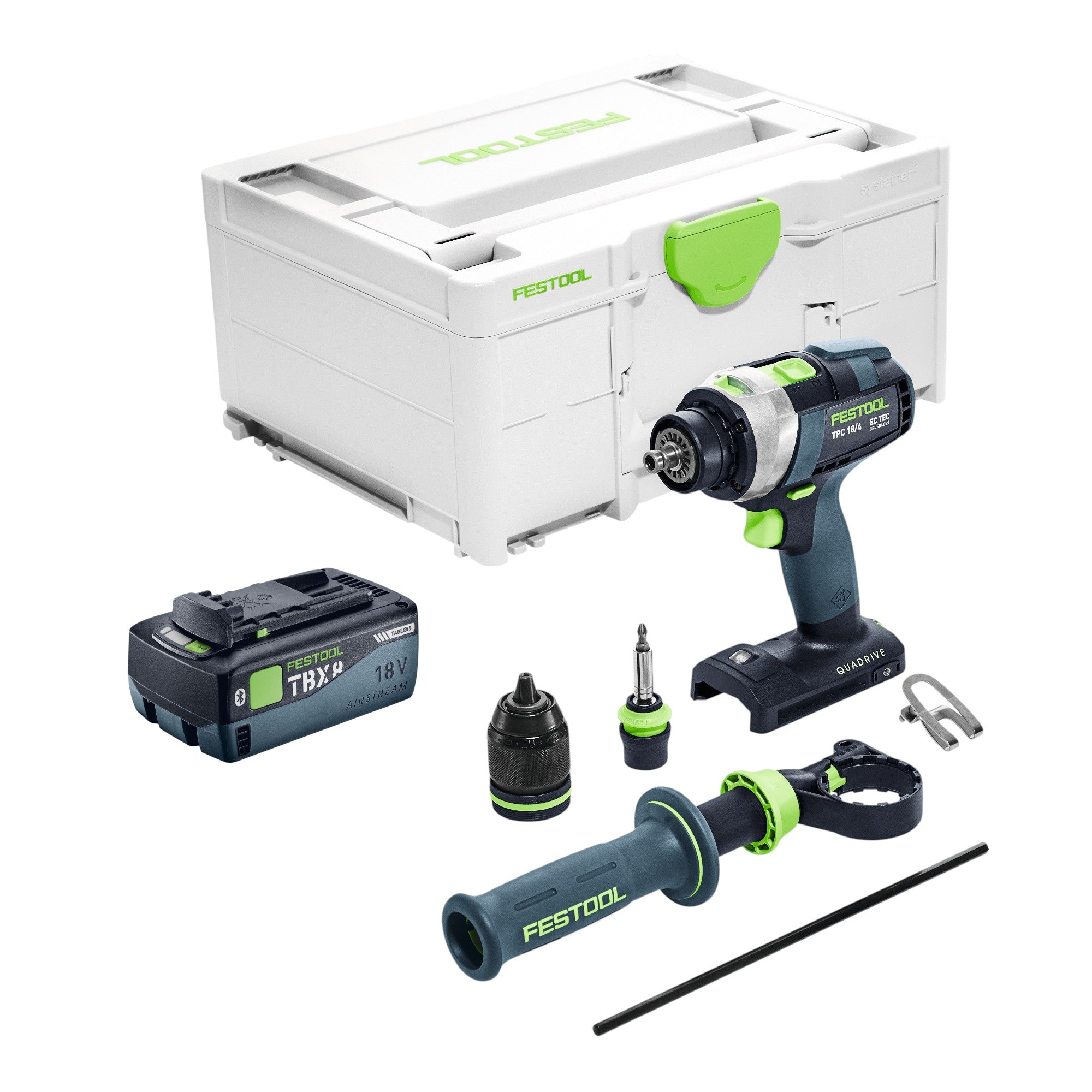 Festool TPC 18 4 Basic Akku Schlagbohrschrauber 18 V 75 Nm Brushless 1x Akku 8 0 Ah Systainer ohne Ladegeraet 0 - toolbrothers