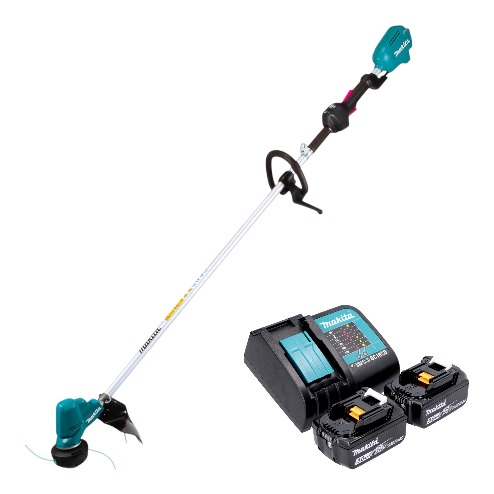 Makita DUR 190 LSF2X9 Akku Rasentrimmer 18 V 300 mm Brushless 2x Akku 3 0 Ah Ladegeraet 0 - toolbrothers