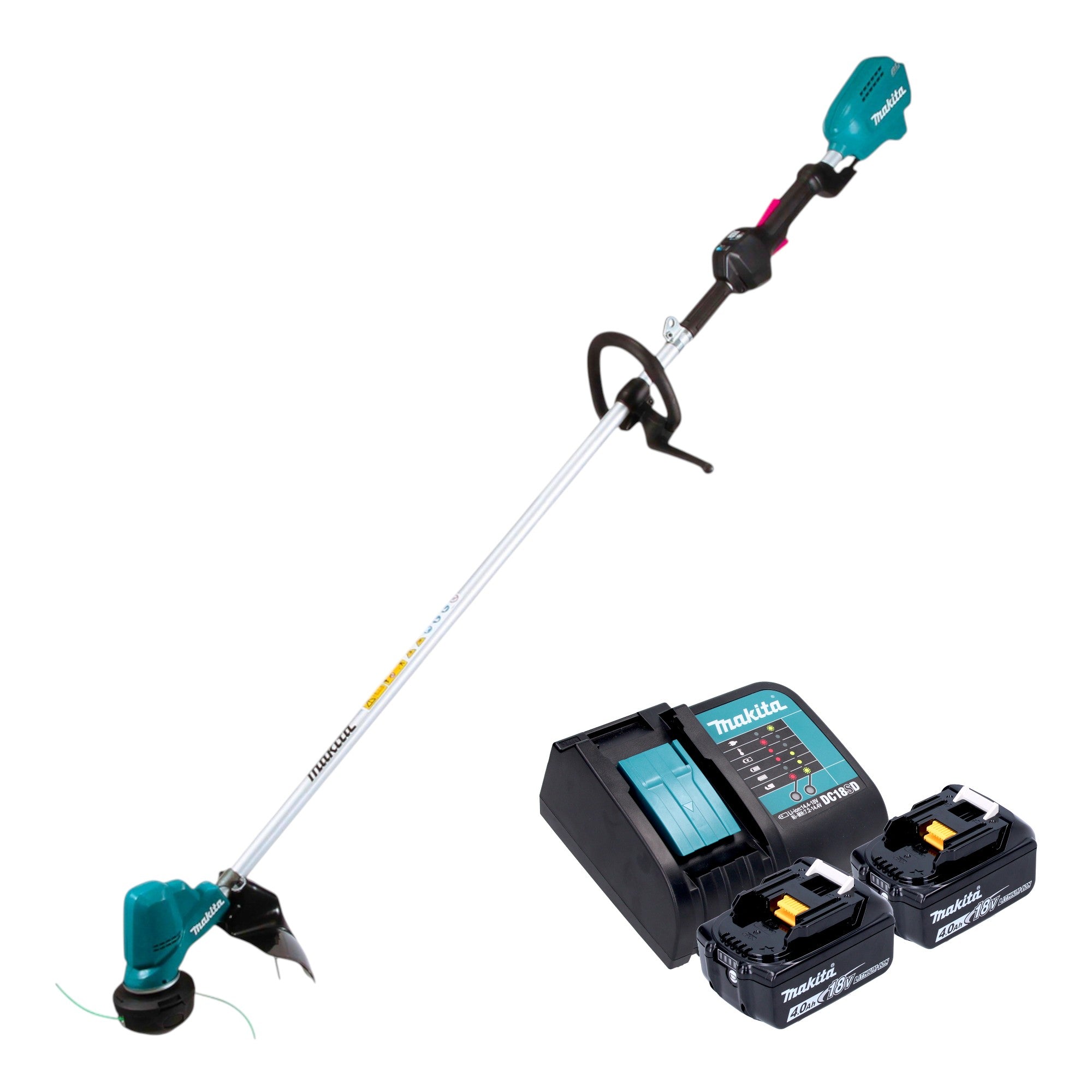 Makita DUR 190 LSM2X9 Akku Rasentrimmer 18 V 300 mm Brushless 2x Akku 4 0 Ah Ladegeraet 0 - toolbrothers