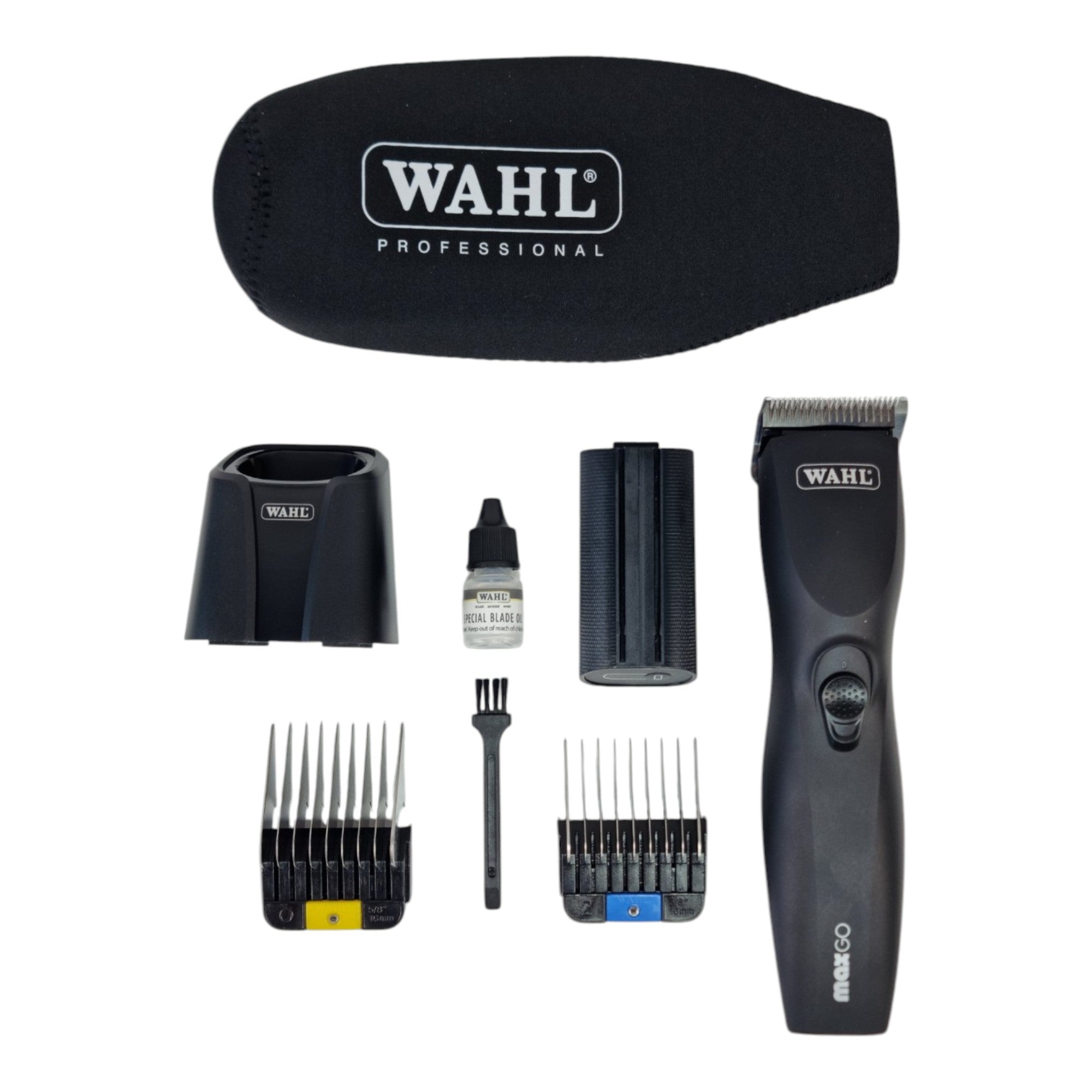 Wahl MaxGo Akku Schermaschine 1 5 mm Brushless 1x Akku 2x Aufsteckkamm 1263 0472  0 - toolbrothers