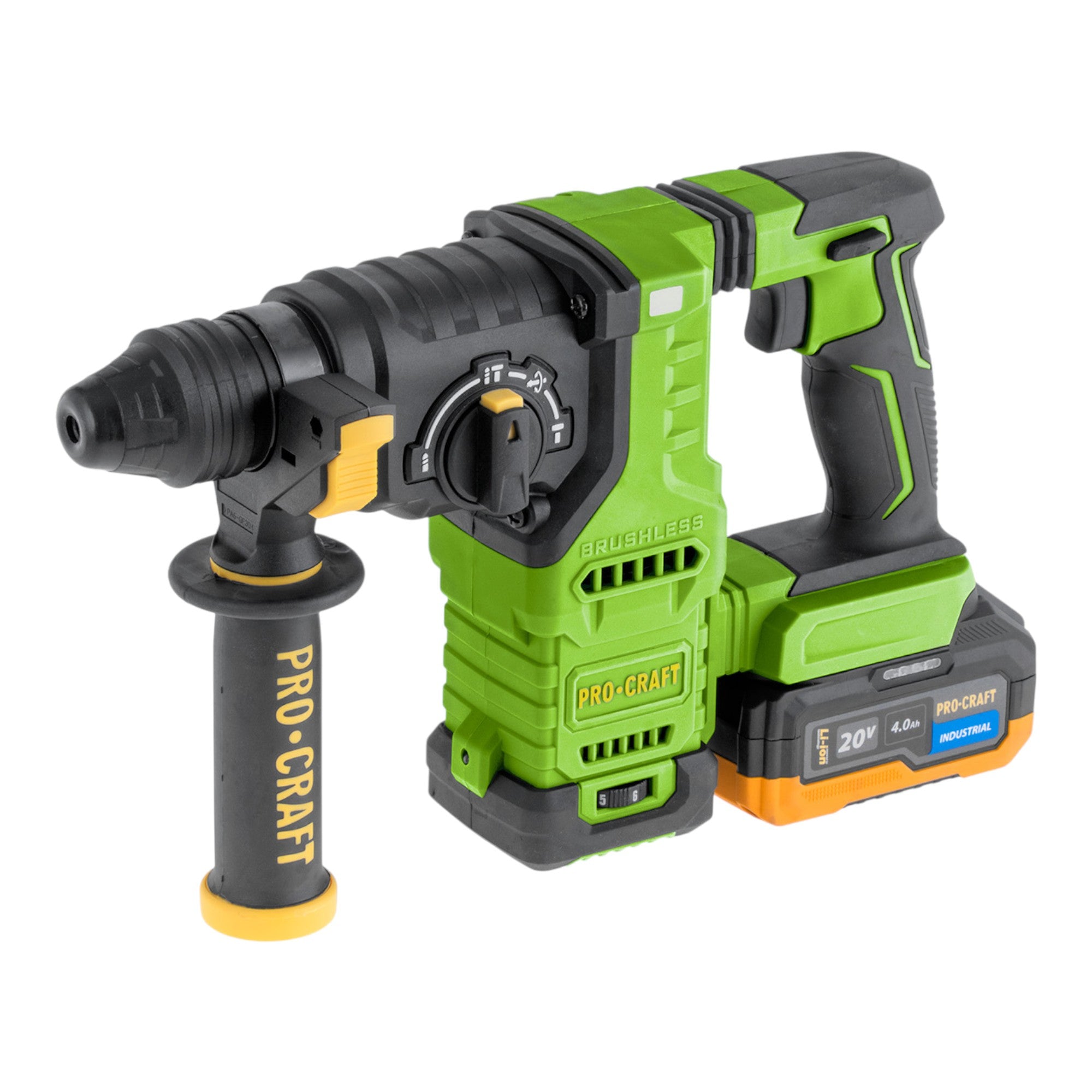 Procraft PHA30 1B Akku Bohrhammer 20 V 2 8 J SDS plus Brushless 1x Akku 4 0 Ah Ladegeraet 1 - toolbrothers