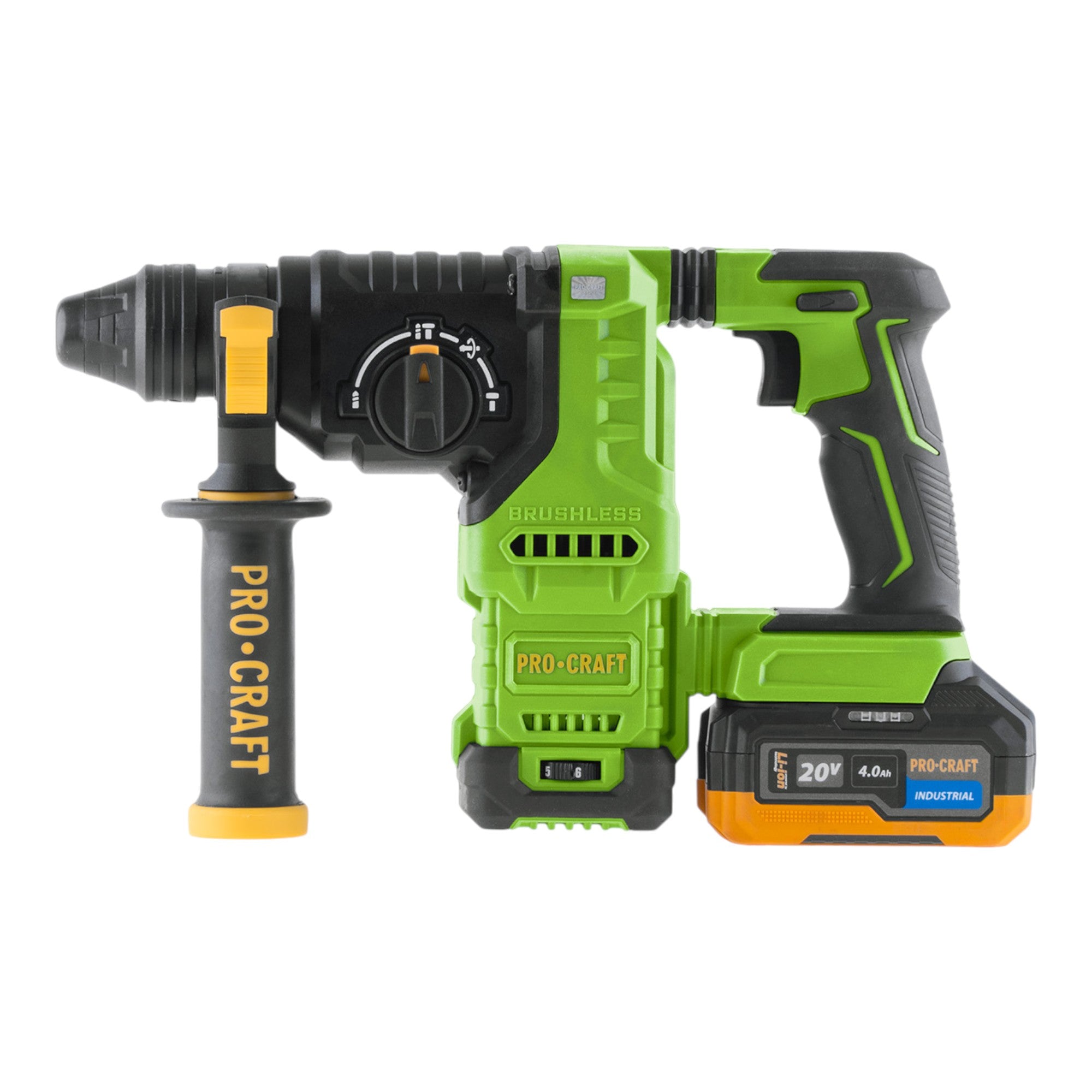 Procraft PHA30 1B Akku Bohrhammer 20 V 2 8 J SDS plus Brushless 1x Akku 4 0 Ah Ladegeraet 2 - toolbrothers