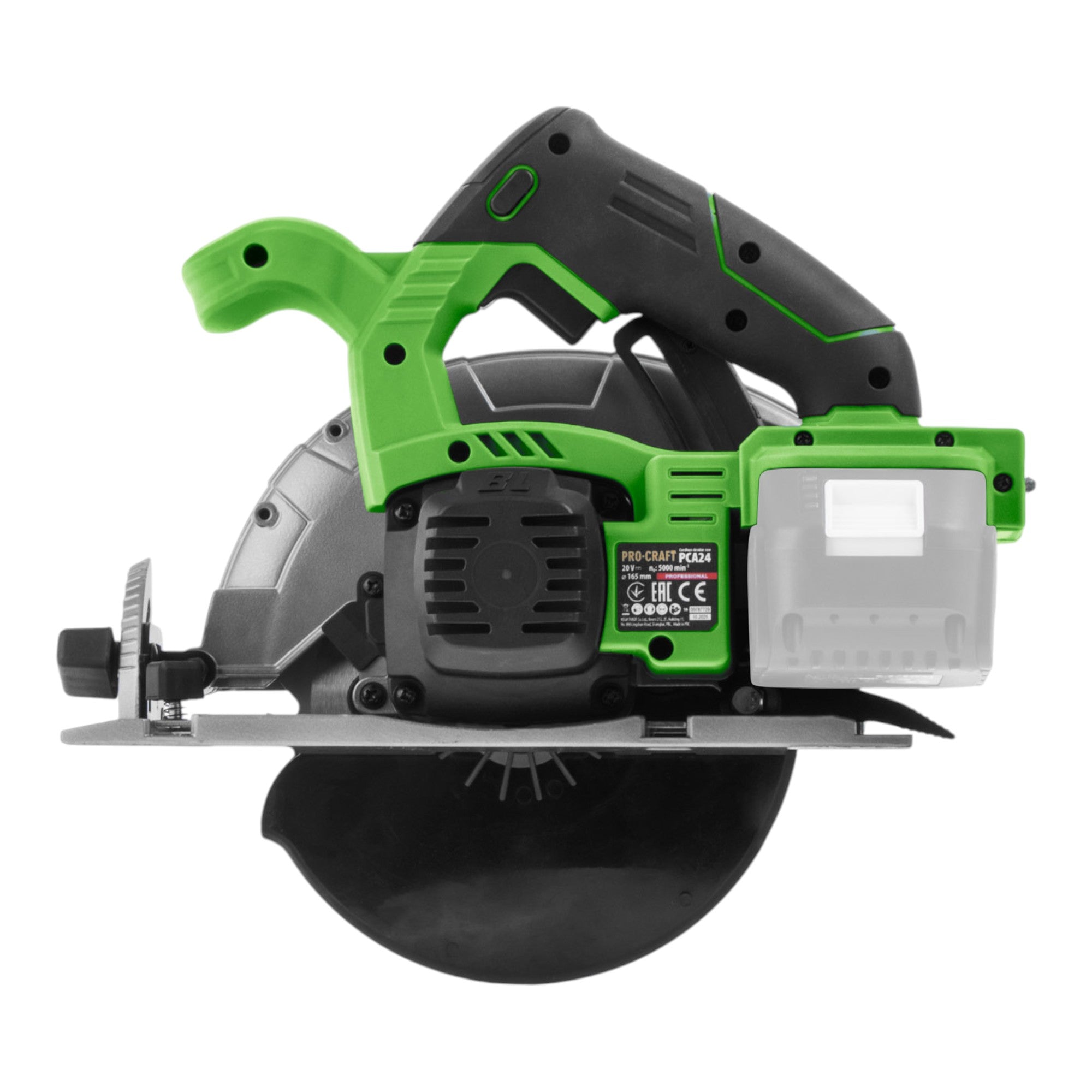 Procraft PCA24bb Akku Handkreissaege 20 V 165 mm Brushless Solo ohne Akku ohne Ladegeraet 3 - toolbrothers