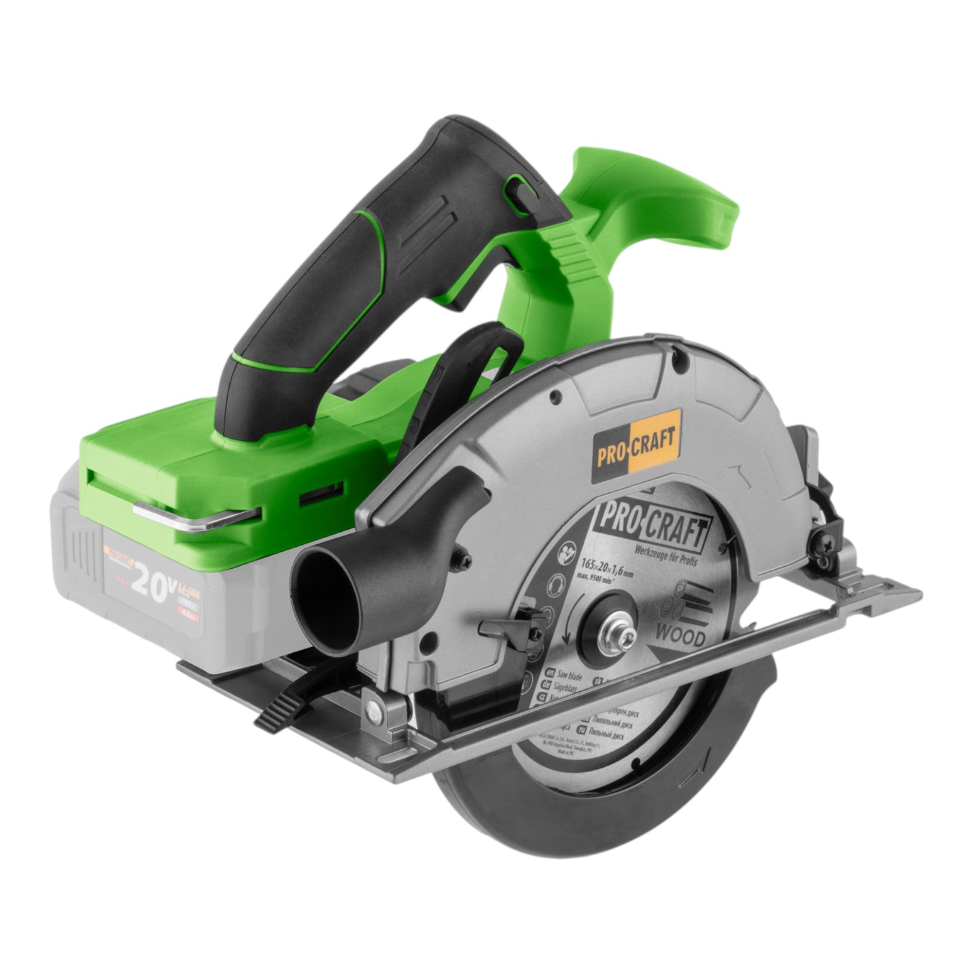 Procraft PCA24bb Akku Handkreissaege 20 V 165 mm Brushless Solo ohne Akku ohne Ladegeraet 2 - toolbrothers
