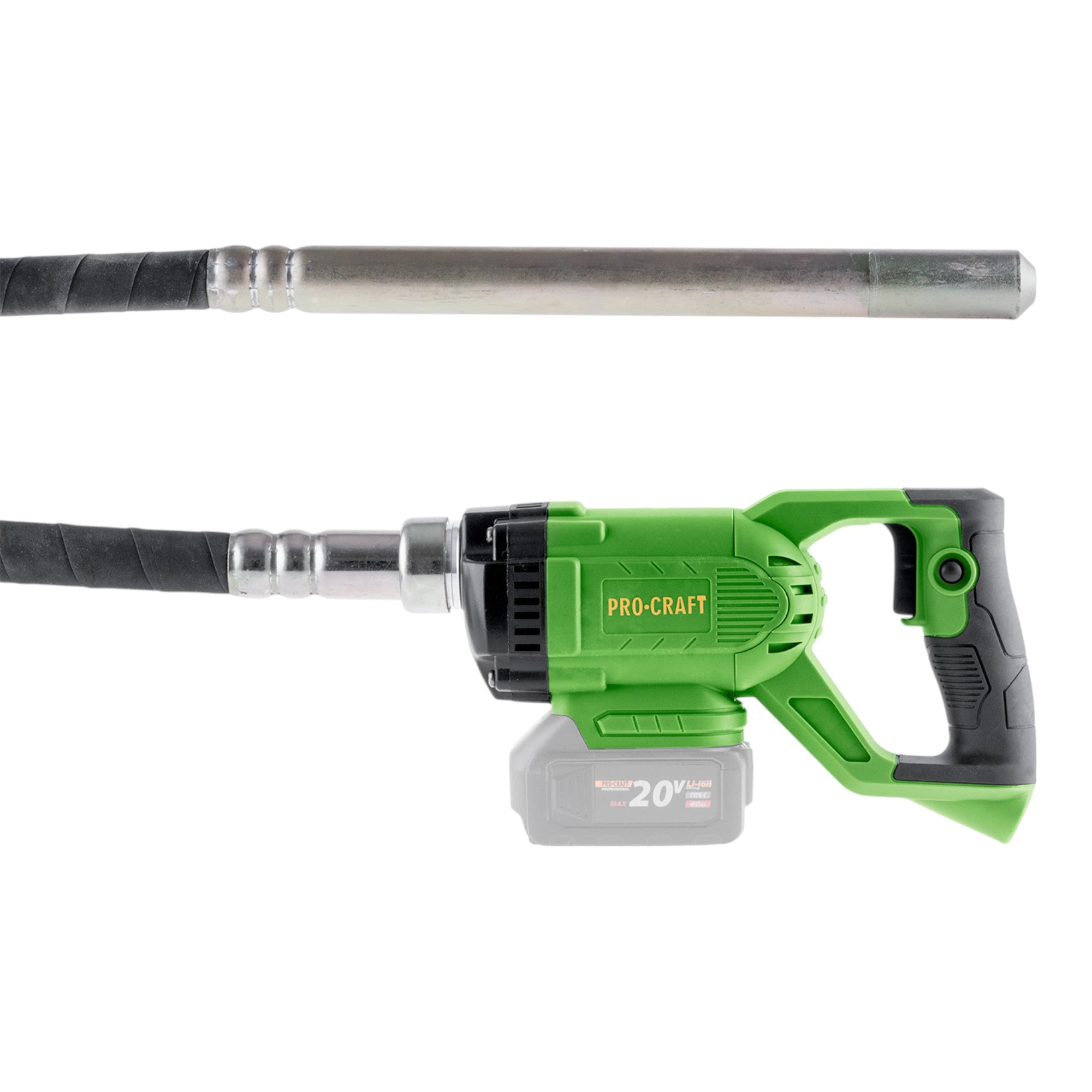 Procraft CV20bb Akku Betonverdichter 20 V 1 5 m Brushless Solo ohne Akku ohne Ladegeraet 2 - toolbrothers