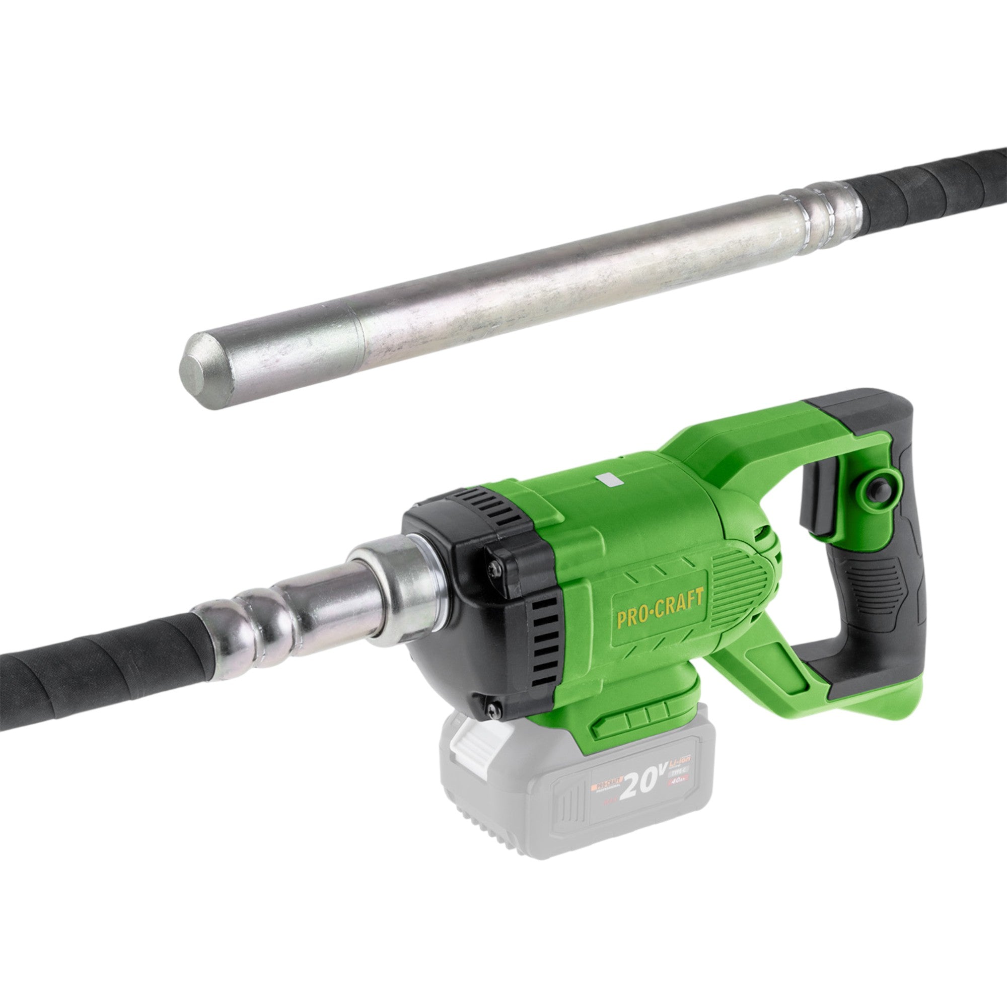 Procraft CV20bb Akku Betonverdichter 20 V 1 5 m Brushless Solo ohne Akku ohne Ladegeraet 1 - toolbrothers