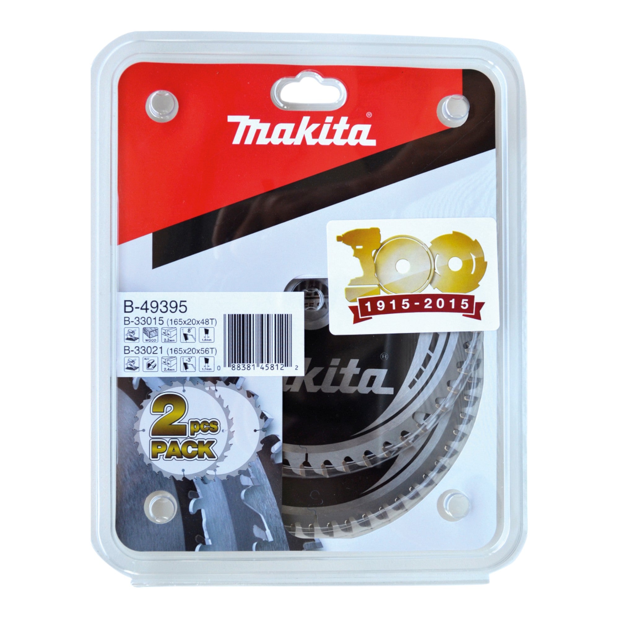 Makita HM Saegeblatt Set 2 teilig 165 x 20 mm B 49395 fuer Holz und Aluminium 1 - toolbrothers