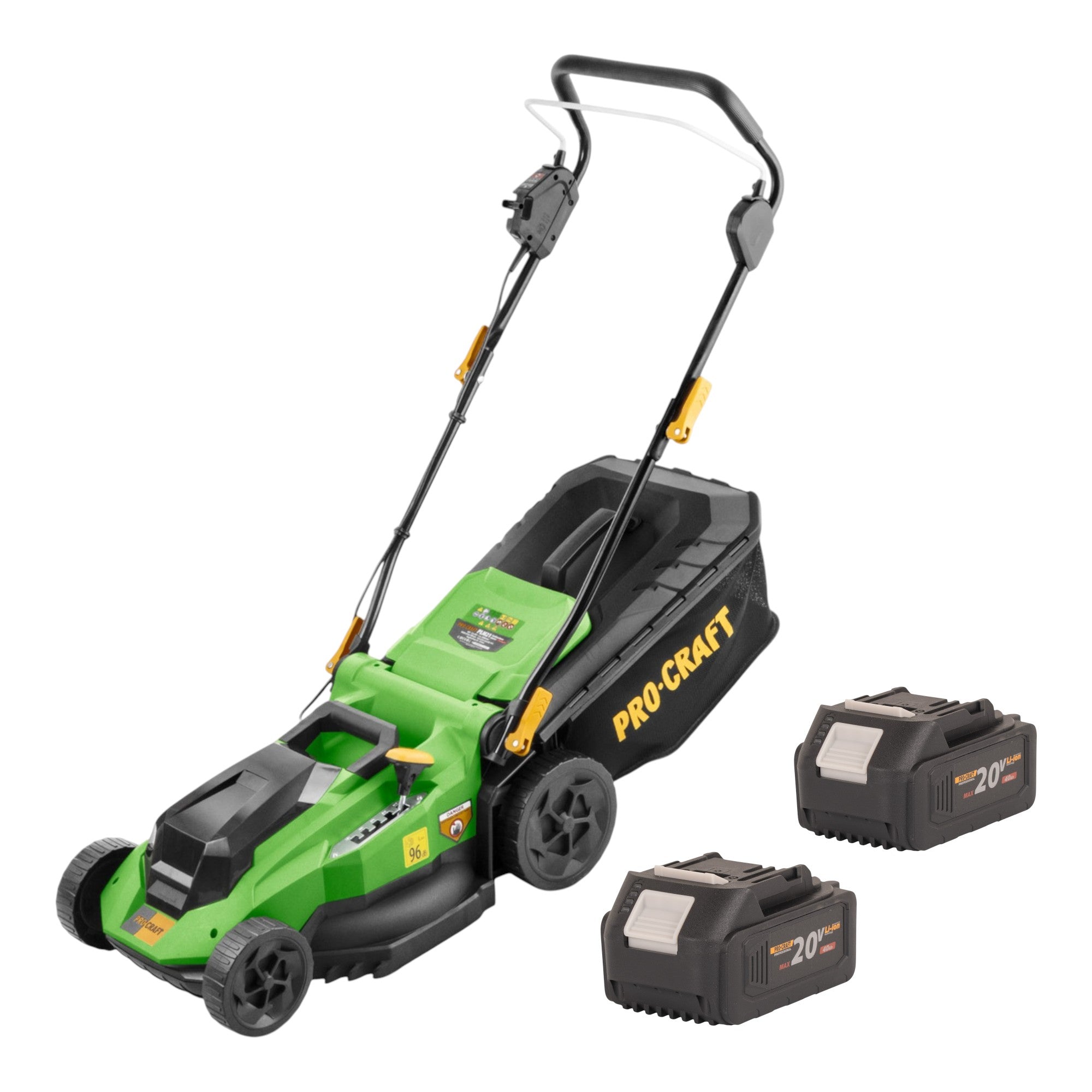 Procraft PLM21bb Akku Rasenmaeher 40 V 2x 20 V 380 mm Brushless 2x Akku 4 0 Ah ohne Ladegeraet 0 - toolbrothers