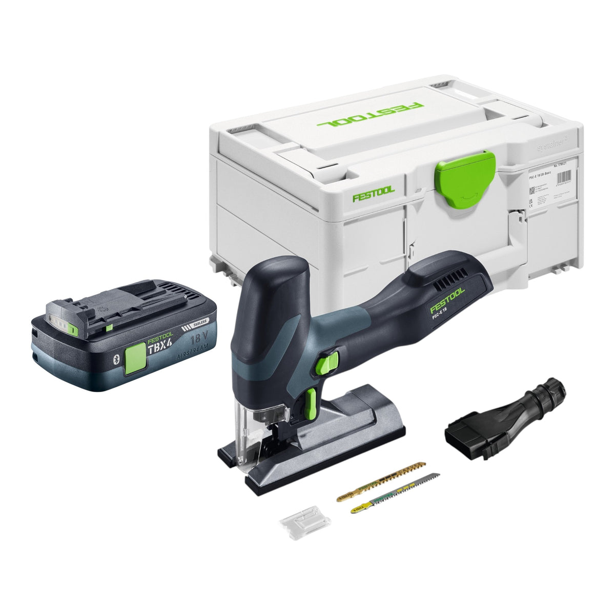Scie sauteuse pendulaire sans fil Festool PSC-E 18 EB-Basic 18 V 40 mm + 1 batterie 4,0 Ah + Systainer - sans chargeur