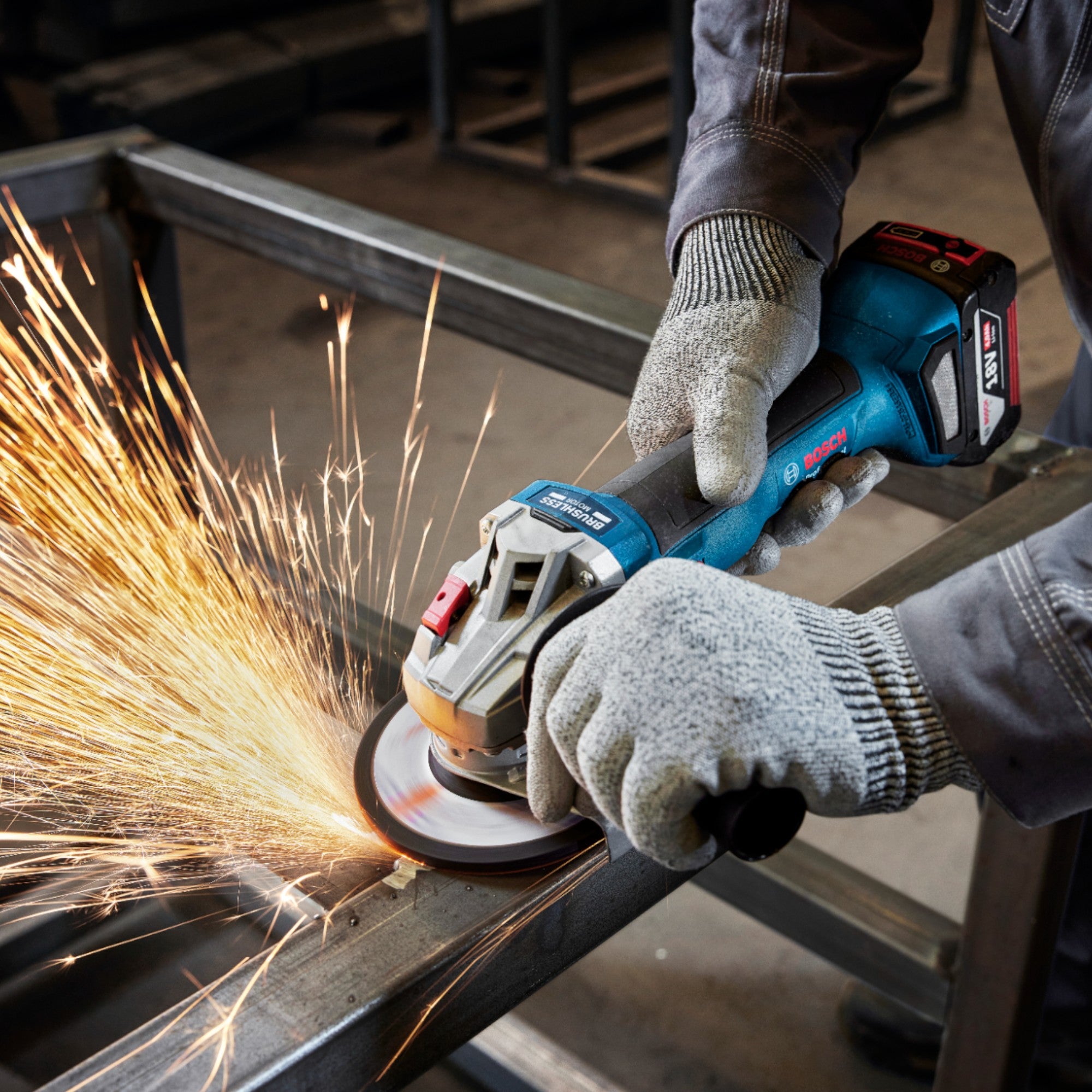 Bosch GWS 18V 8 Professional Akku Winkelschleifer 18 V 125 mm Brushless 1x Akku 5 0 Ah Ladegeraet 4 - toolbrothers