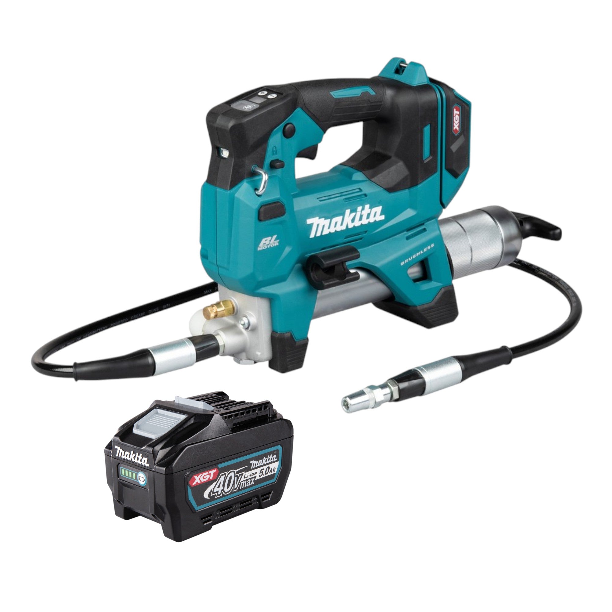 Makita GP 001 GT1 Akku Fettpresse 40 V max 690 bar Brushless 1x Akku 5 0 Ah ohne Ladegeraet 0 - toolbrothers