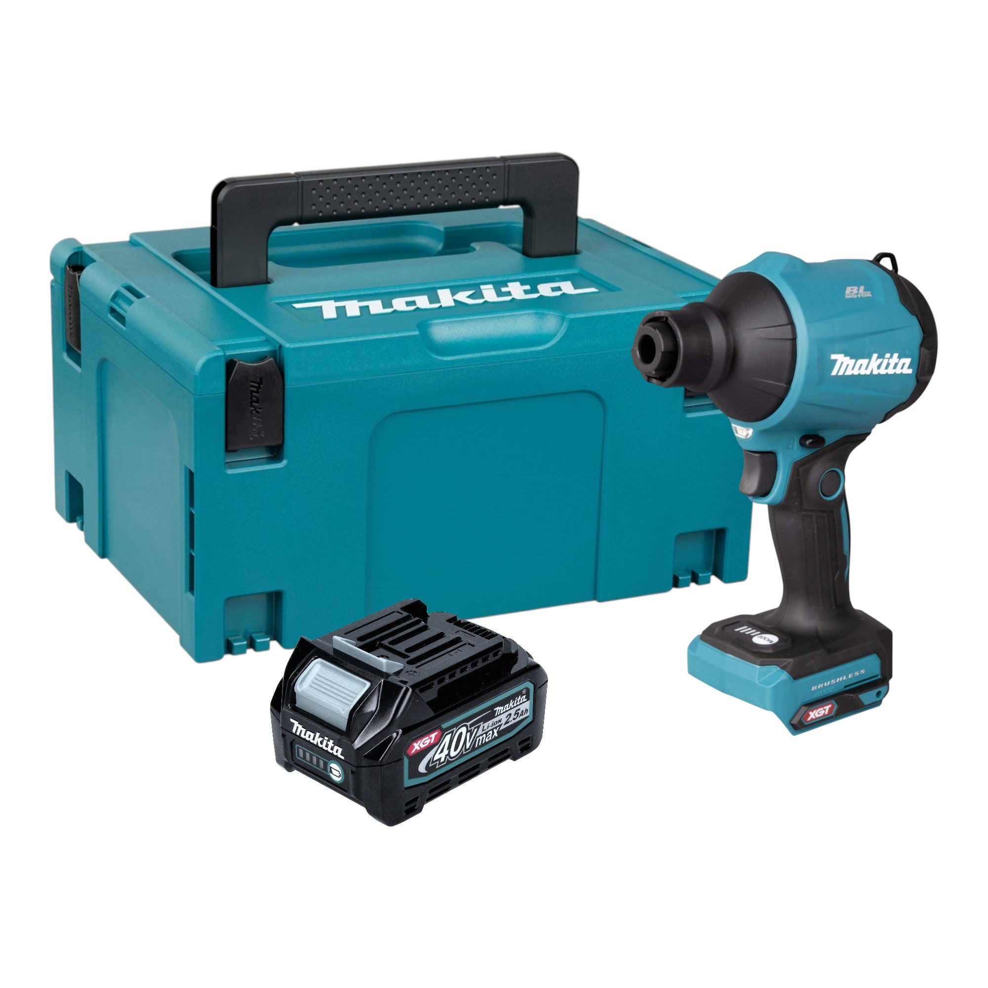 Makita AS 001 GD101 Akku Geblaese 40 V max Brushless 1x Akku 2 5 Ah Makpac ohne Ladegeraet 0 - toolbrothers