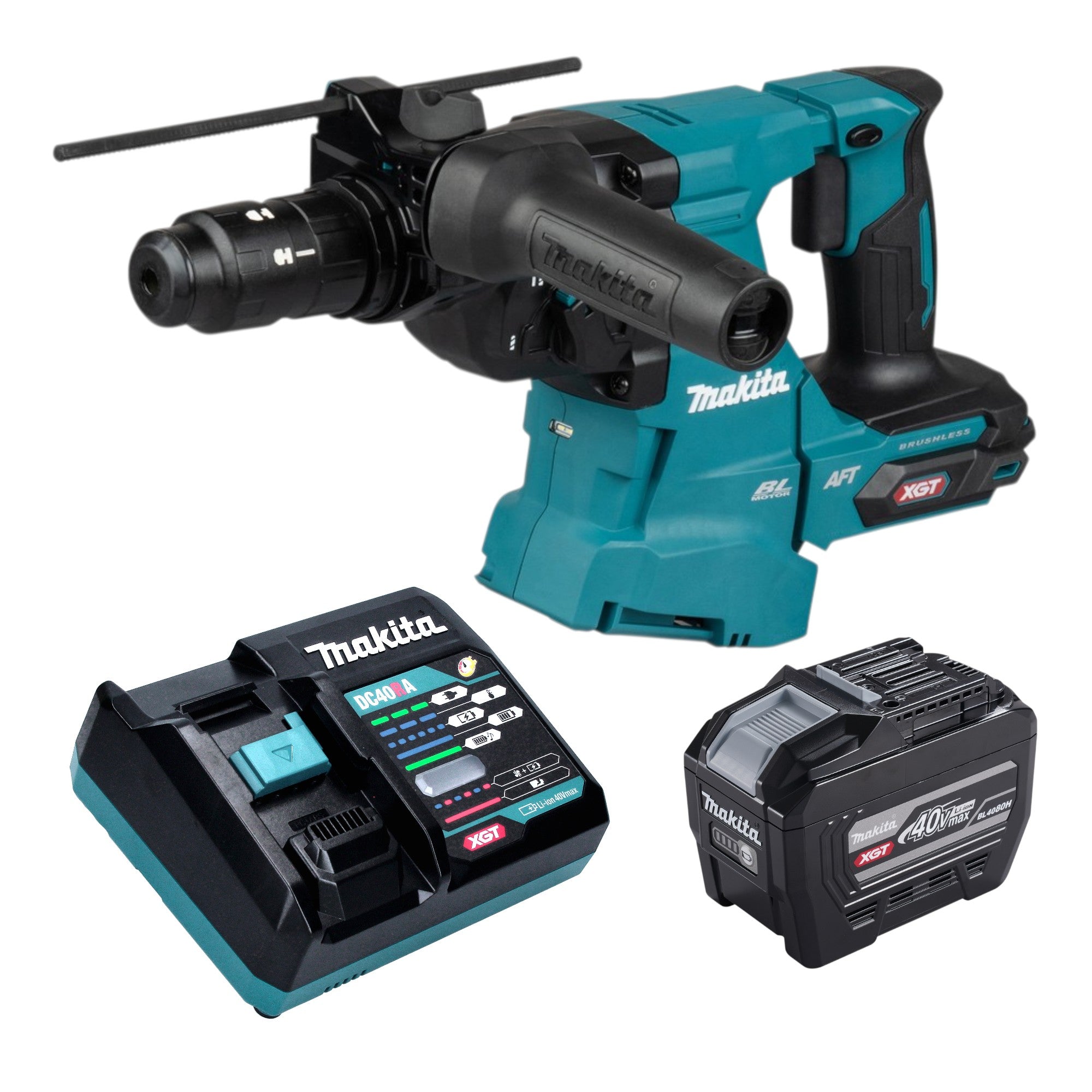 Makita HR 012 GE101 Akku Kombihammer 40 V max 3 3 J SDS plus Brushless 1x Akku 8 0 Ah Ladegeraet 0 - toolbrothers