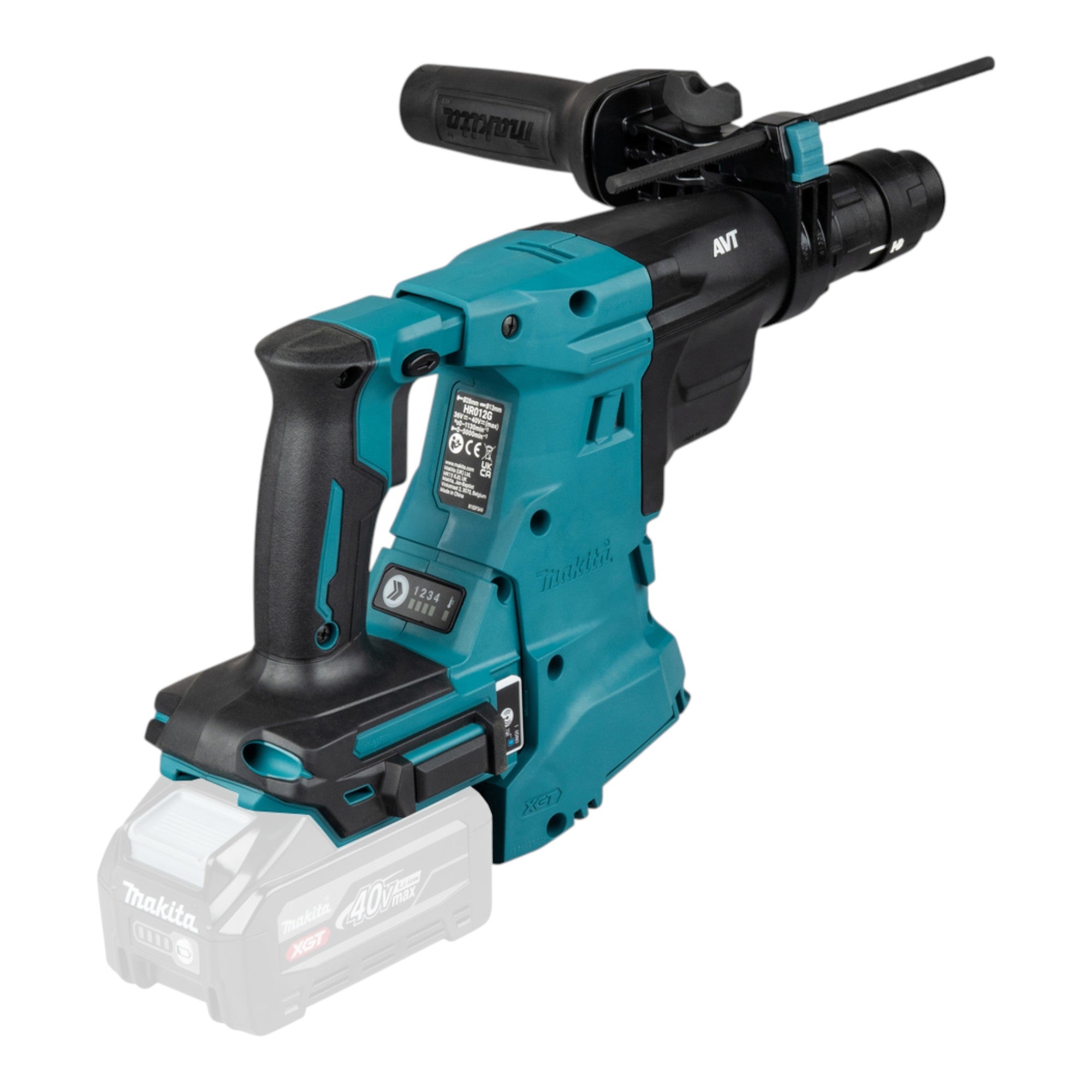 Makita HR 012 GE201 Akku Kombihammer 40 V max 3 3 J SDS plus Brushless 2x Akku 8 0 Ah Ladegeraet Makpac 4 - toolbrothers