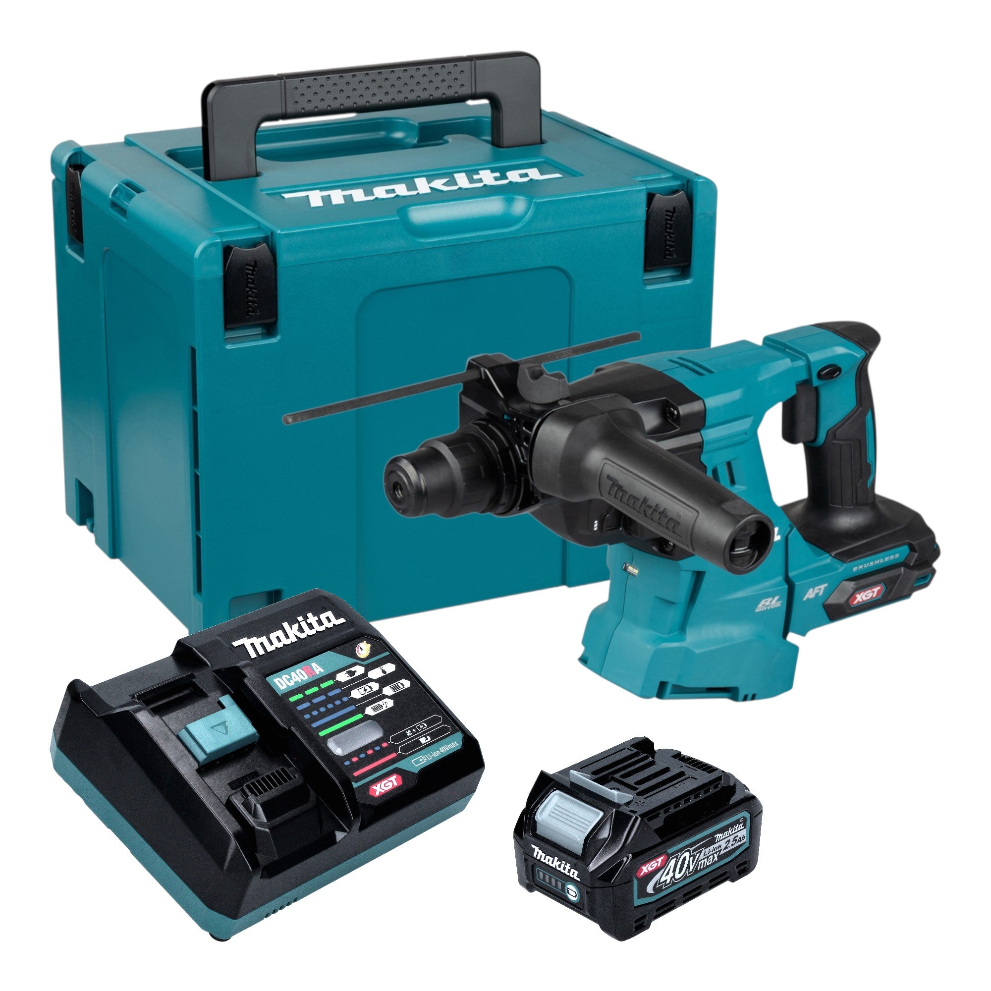 Makita HR 011 GD101 Akku Kombihammer 40 V max 3 3 J SDS plus Brushless 1x Akku 2 5 Ah Ladegeraet Makpac 0 - toolbrothers