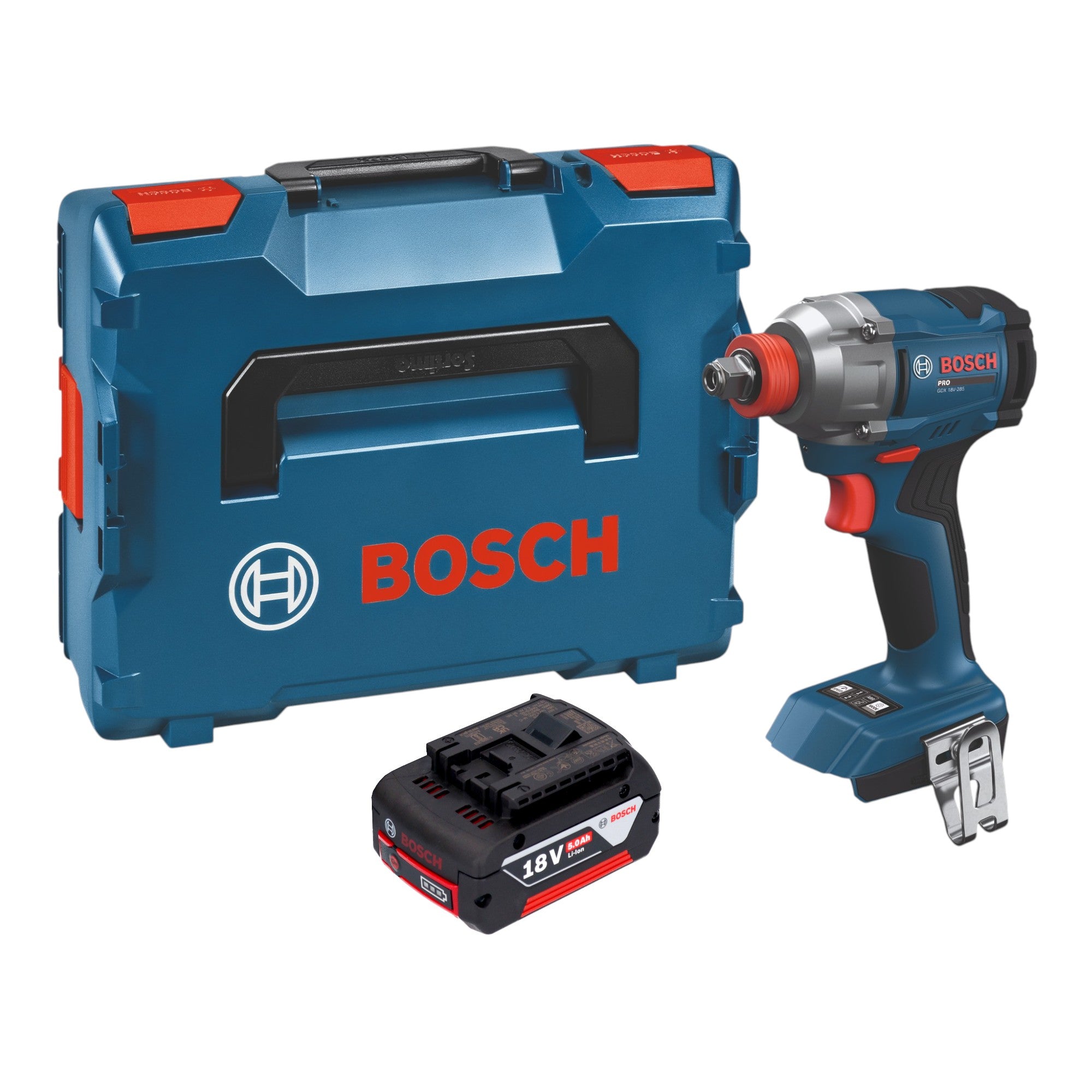 Bosch GDX 18V 285 Professional Akku Drehschlagschrauber 18 V 285 Nm 1x Akku 5 0 Ah L Boxx ohne Ladegeraet 0 - toolbrothers