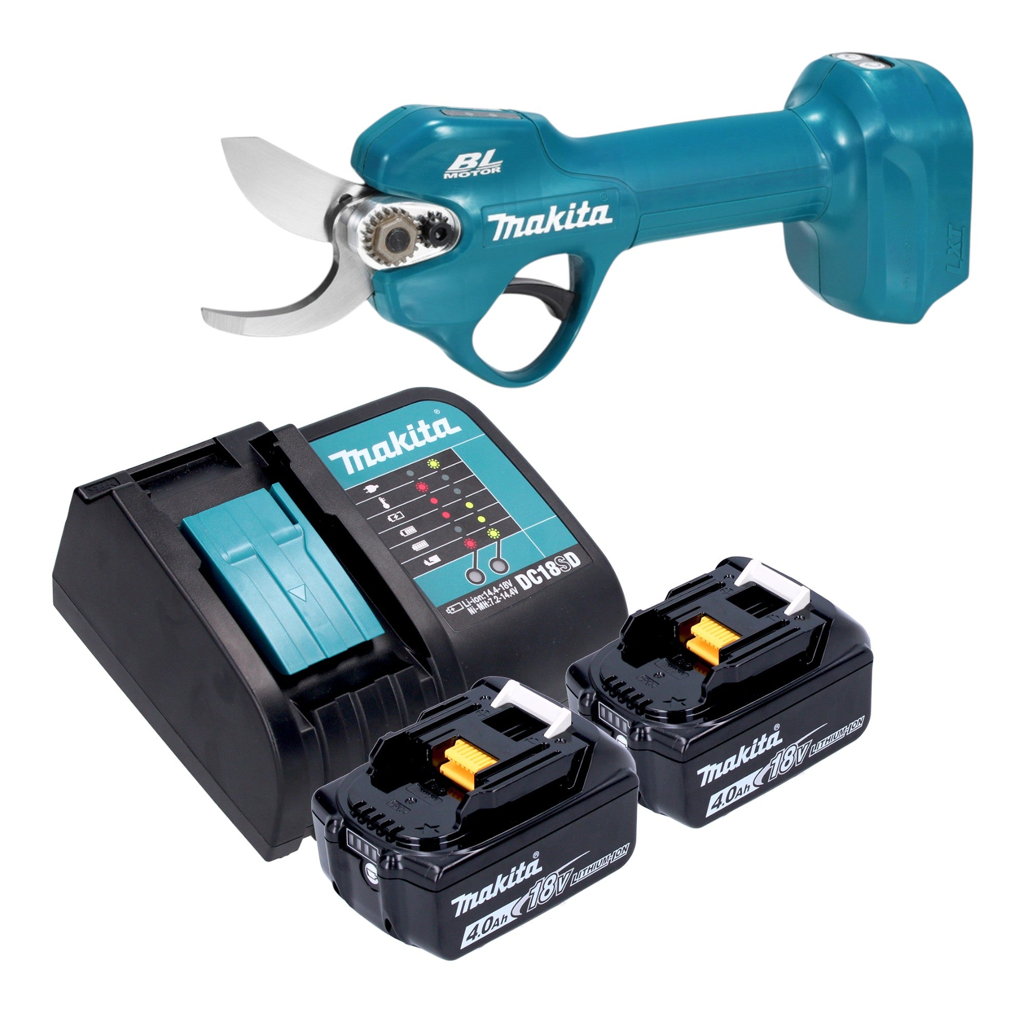 Makita DUP 181 SM Akku Astschere 18 V 30 mm Brushless 2x Akku 4 0 Ah Ladegeraet 0 - toolbrothers