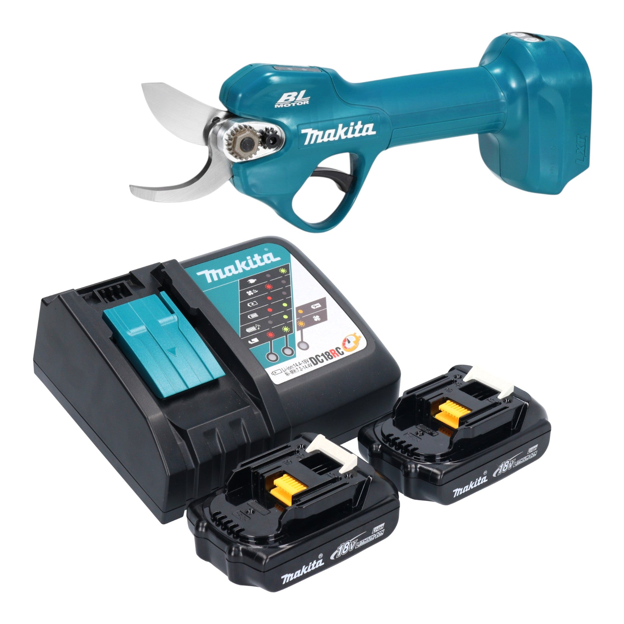 Makita DUP 181 RY Akku Astschere 18 V 30 mm Brushless 2x Akku 1 5 Ah Ladegeraet 0 - toolbrothers
