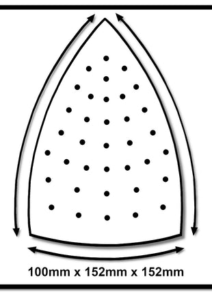 Mirka IRIDIUM Delta Schleifblätter Grip 100x152x152mm K150 50 Stk. ( 246JQ05015 ) - Toolbrothers