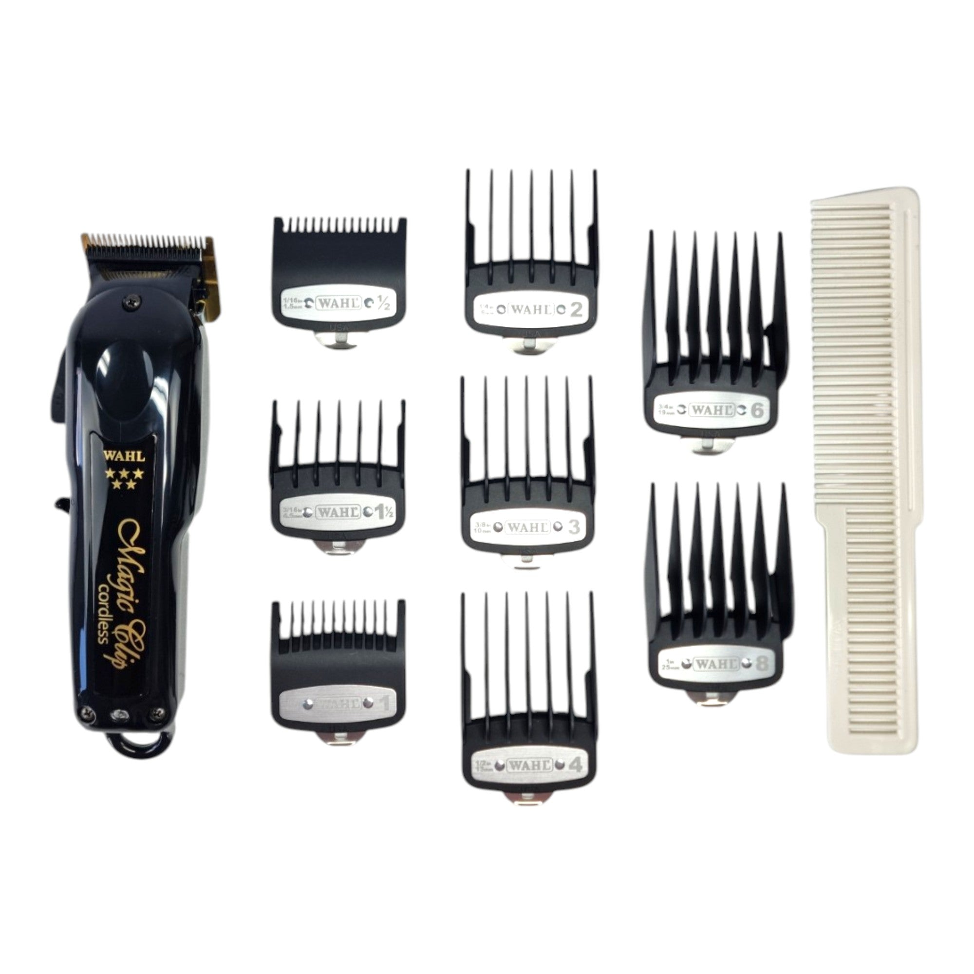 Wahl Professional Cordless Magic Clip Black Haarschneidemaschine 3026434 0 5 1 2 mm 8x Aufsteckkamm 0 - toolbrothers