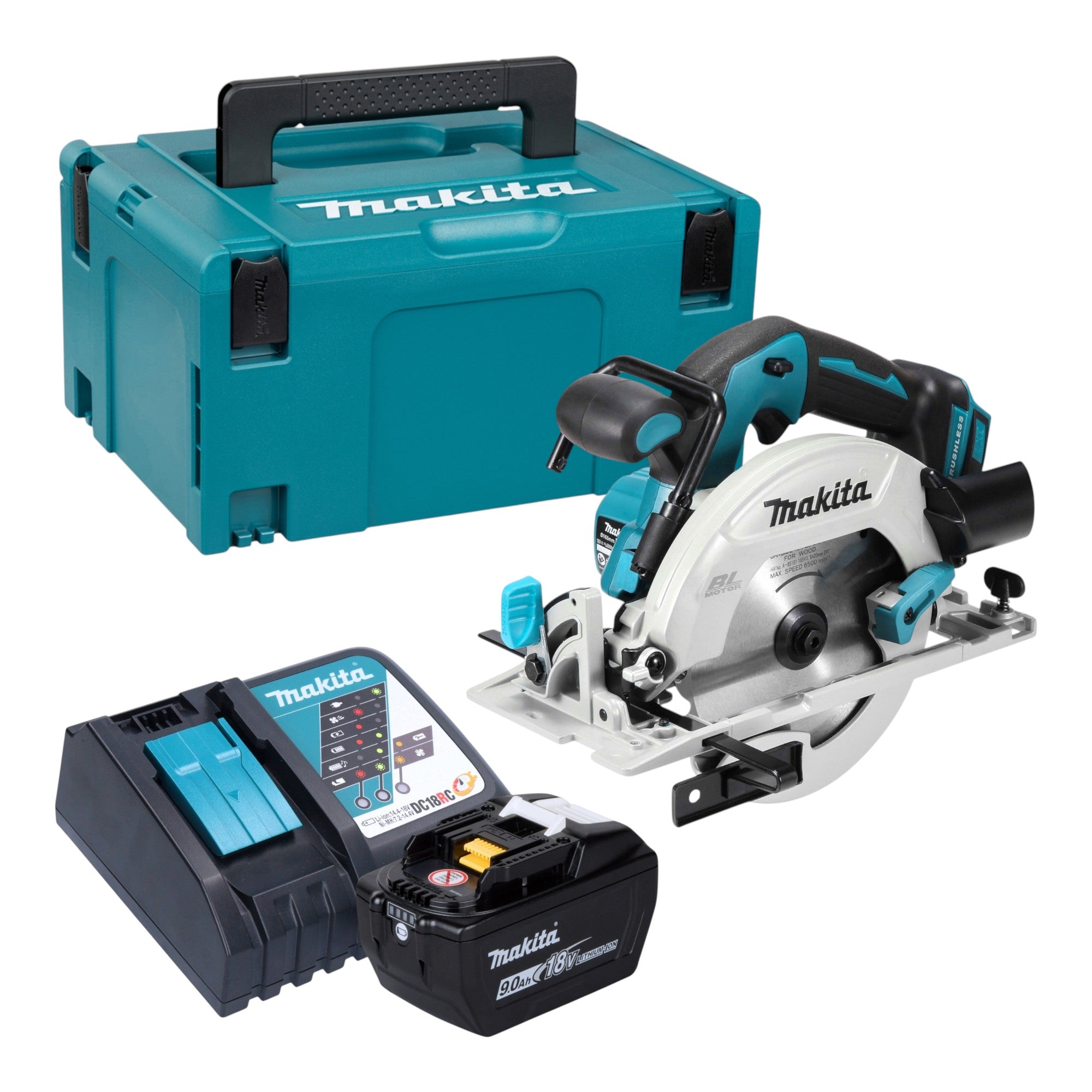 Makita DHS 680 Z Akku Handkreissaege 18 V 165 mm Brushless 1x Akku 9 0 Ah Ladegeraet Makpac 0 - toolbrothers
