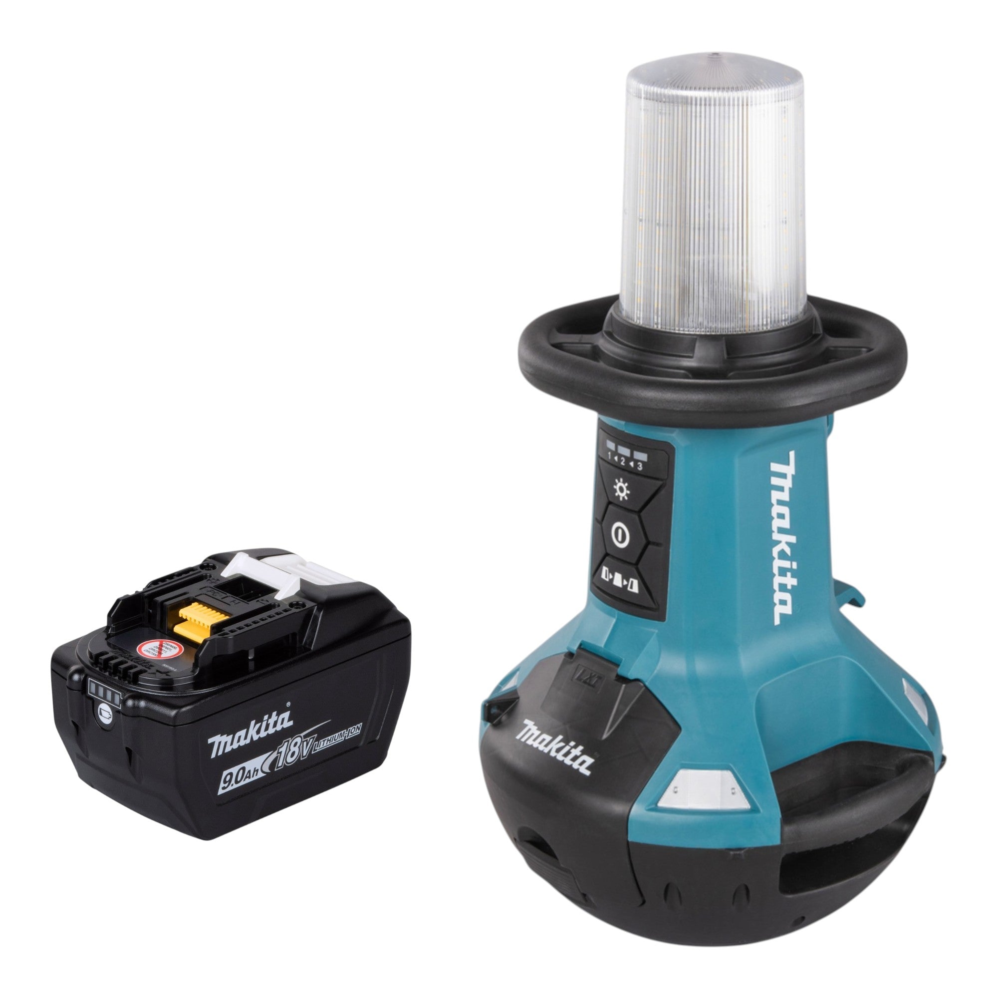 Makita DML 810 Z Akku LED Flaechenlicht 18 36 V 2 x 18 V 5500 lm IP54 1x Akku 9 0 Ah ohne Ladegeraet 0 - toolbrothers