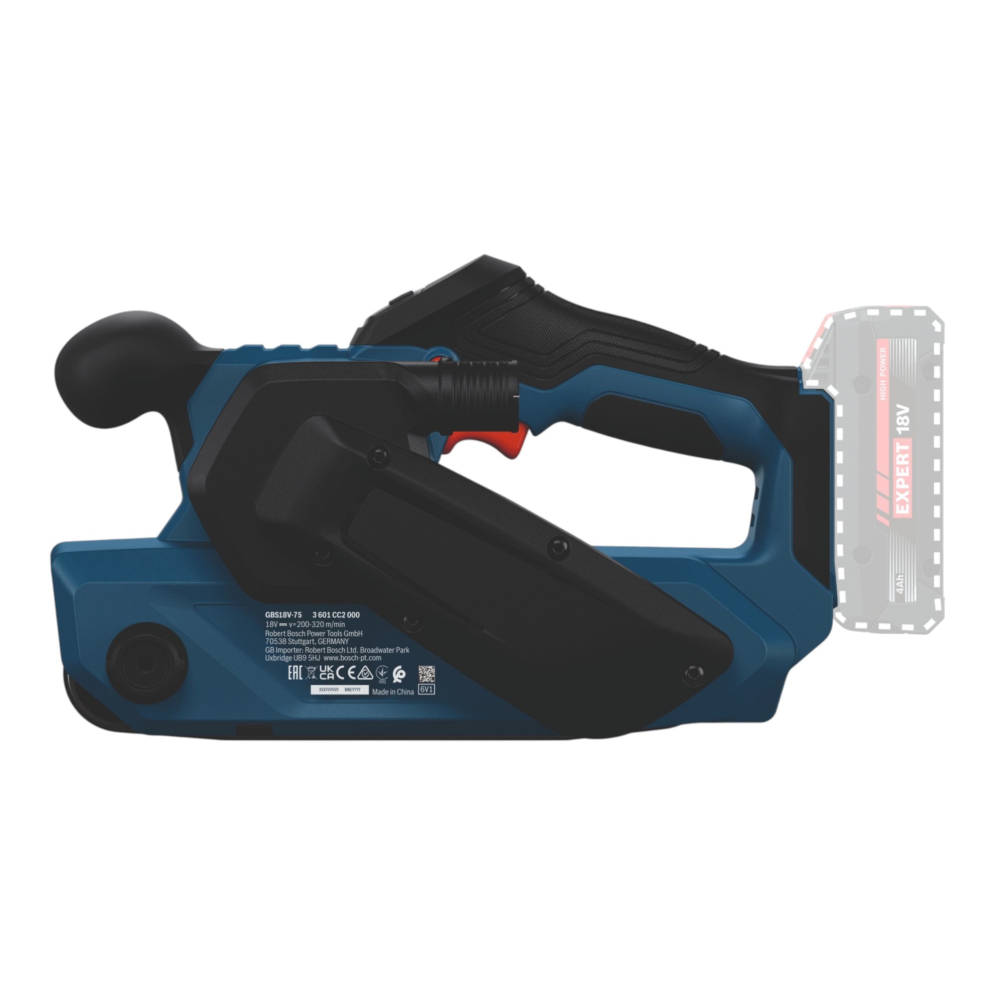 Bosch GBS 18V 75 Akku Bandschleifer 18 V 76 x 533 mm Brushless 1x Akku 5 0 Ah ohne Ladegeraet 4 - toolbrothers