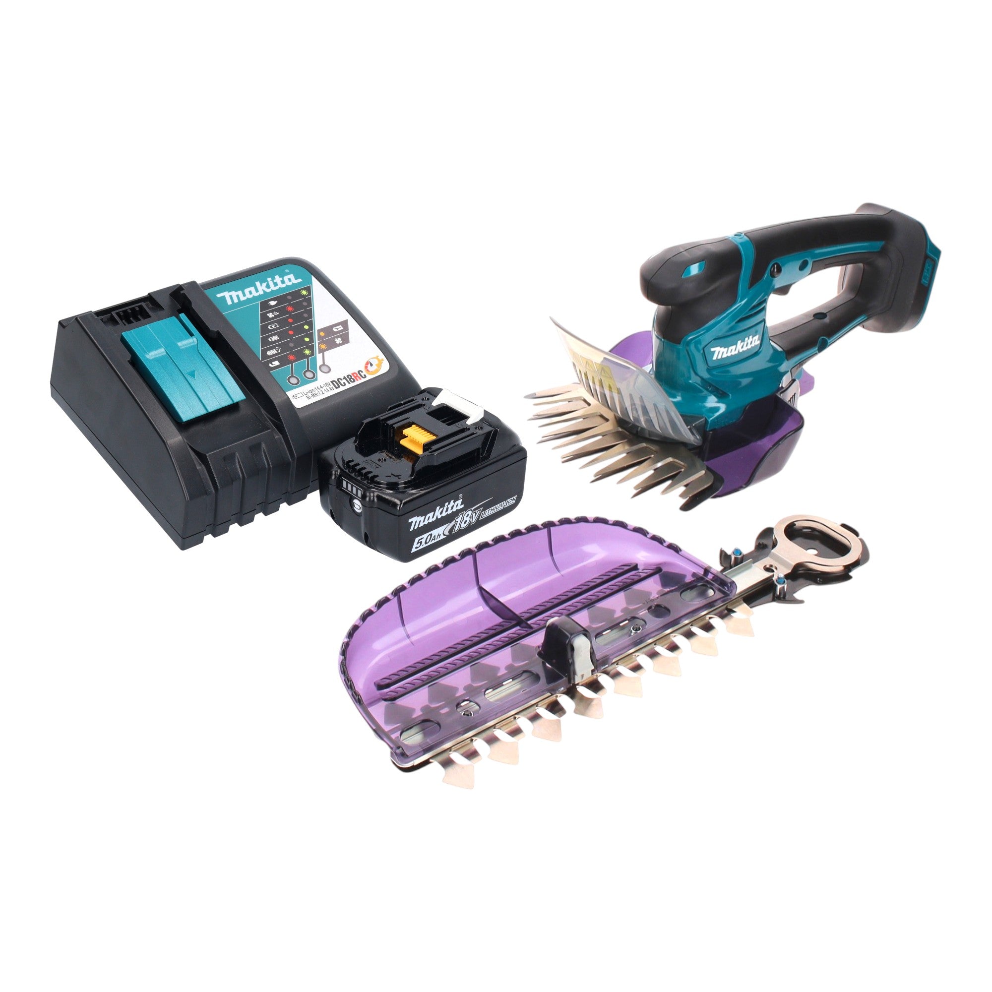 Makita DUM 604 RTX Akku Grasschere 18 V Strauchscherblatt 1x Akku 5 0 Ah Ladegeraet 0 - toolbrothers