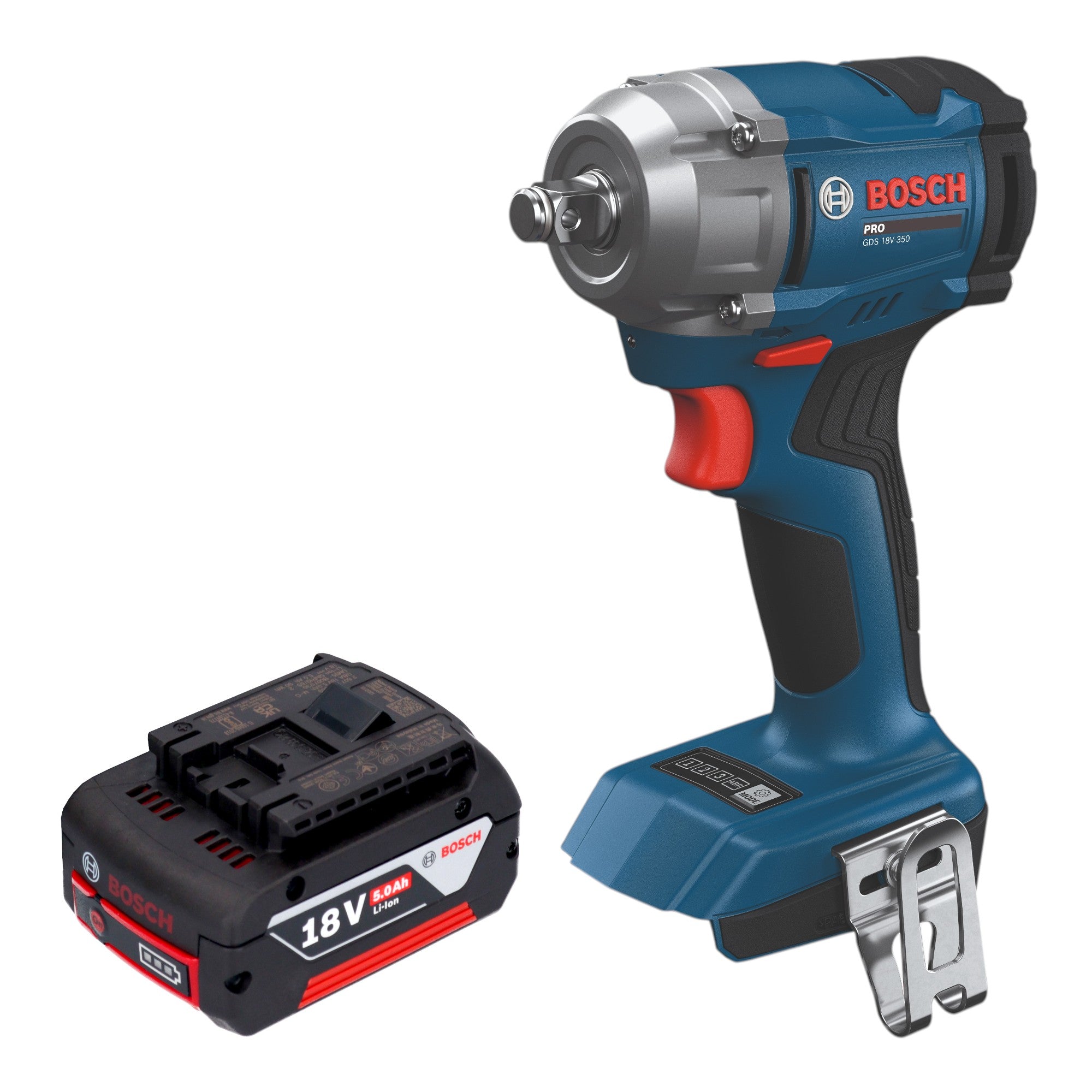 Bosch GDS 18V 350 Professional Akku Drehschlagschrauber 18 V 350 Nm 1 2 Brushless 1x Akku 5 0 Ah ohne Ladegeraet 0 - toolbrothers