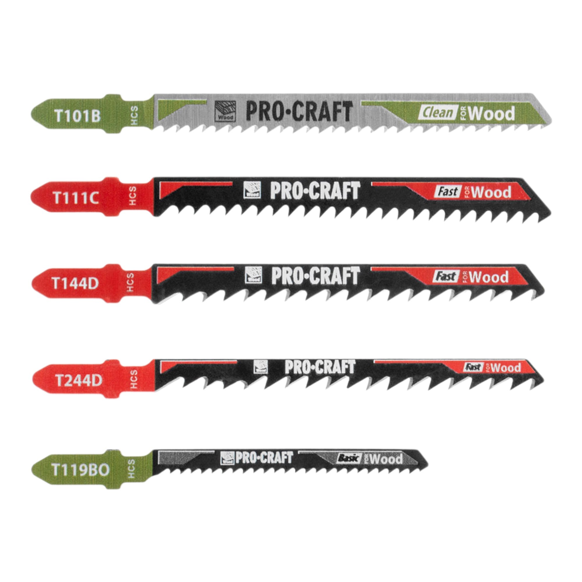 Procraft JB6 Stichsaegeblatt Set 5 tlg 2 50 mm fuer Holz 2 - toolbrothers