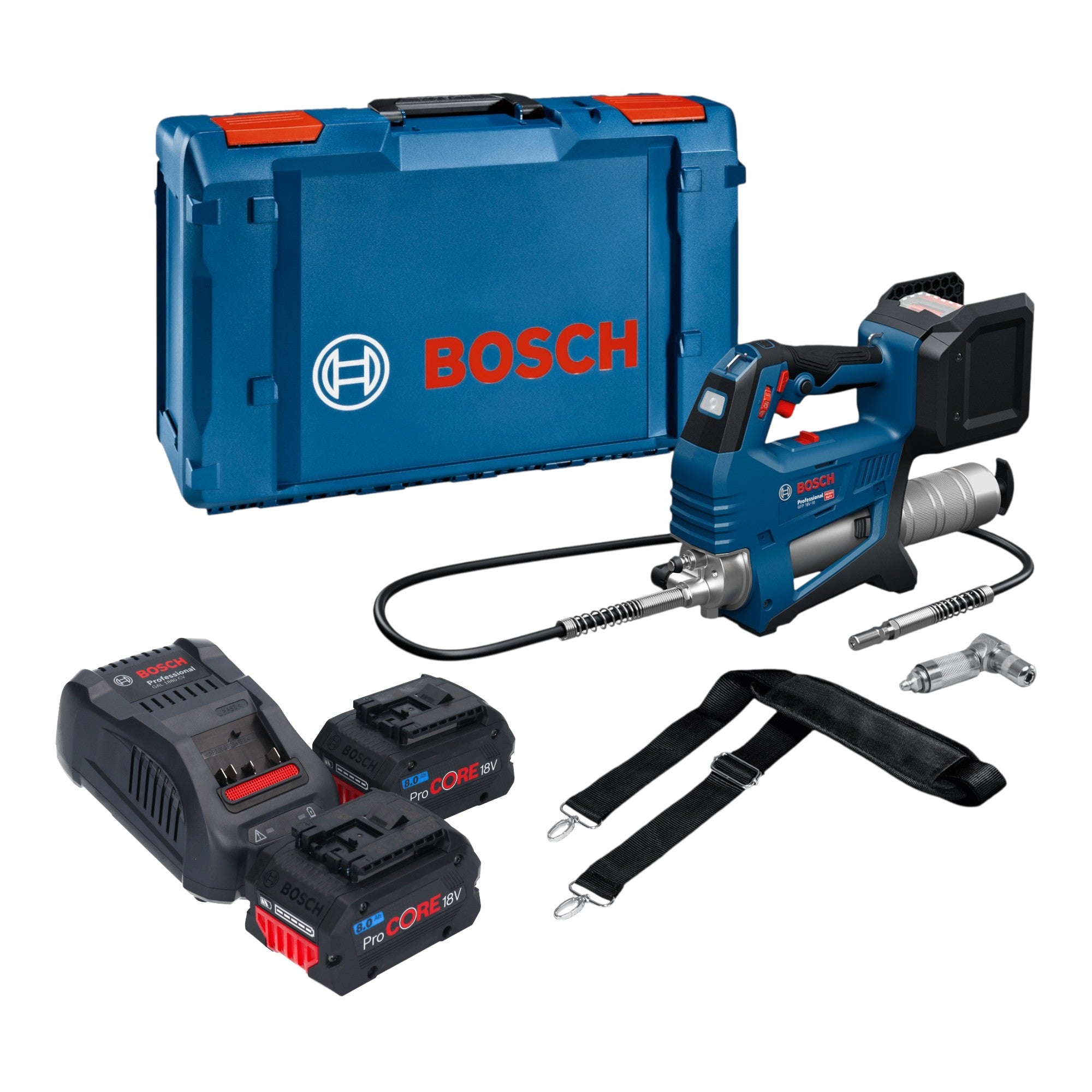 Bosch GFP 18V 10 Akku Fettpresse 18 V 10000 psi 2x ProCORE Akku 8 0 Ah Ladegeraet XL Boxx 0 - toolbrothers