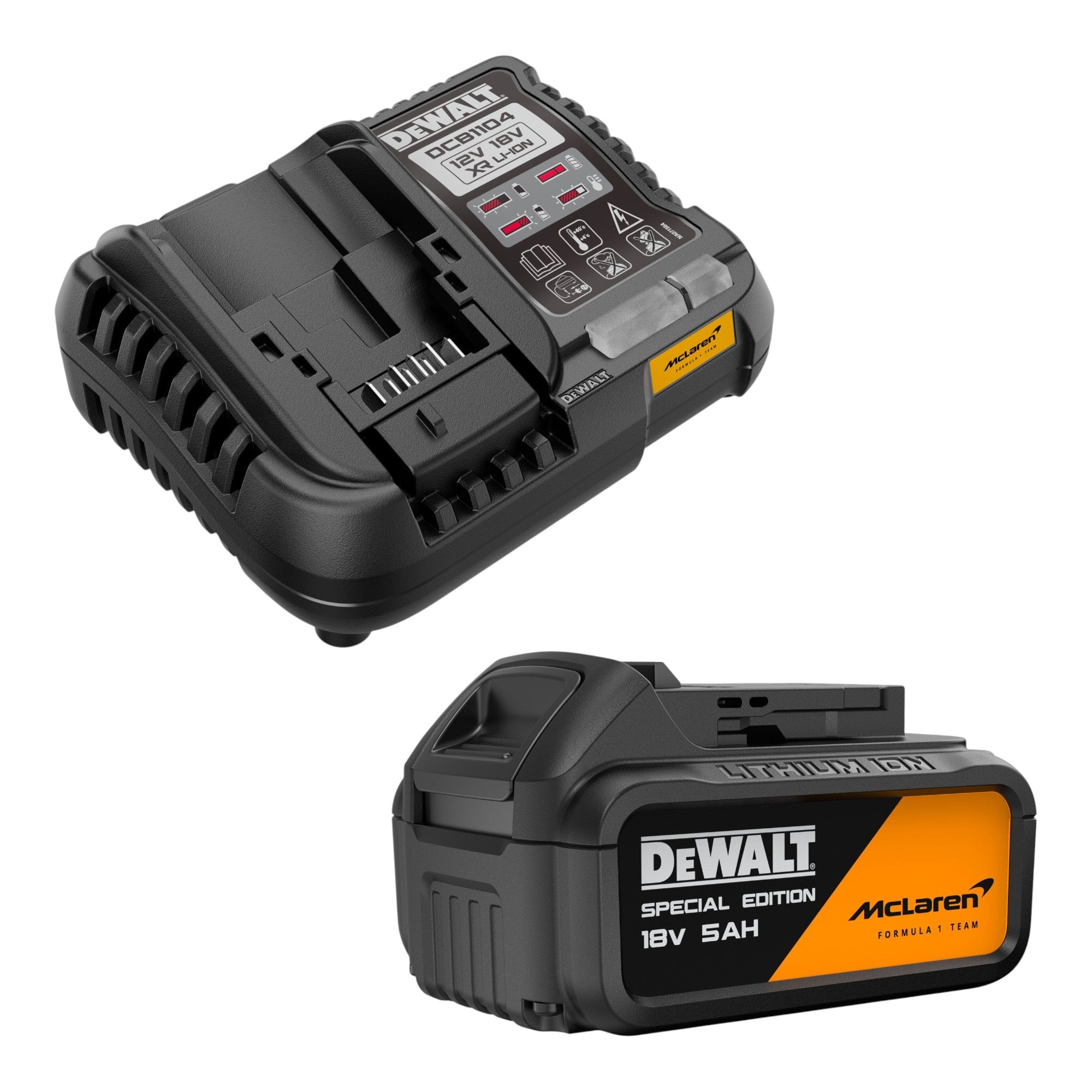DeWalt DCD 86M P1T Akku Schlagbohrschrauber 18 V 90 Nm Brushless McLaren F1 Edition 1x Akku 5 0 Ah Ladegeraet TSTAK 3 - toolbrothers