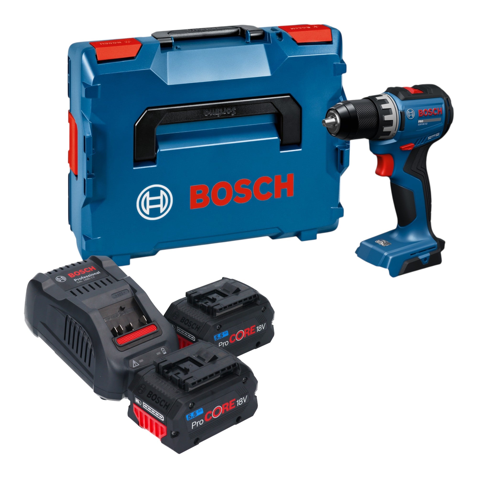 Bosch GSR 18V 52 Professional Akku Bohrschrauber 18 V 70 Nm Brushless 2x ProCORE Akku 5 5 Ah Ladegeraet L Boxx 0 - toolbrothers