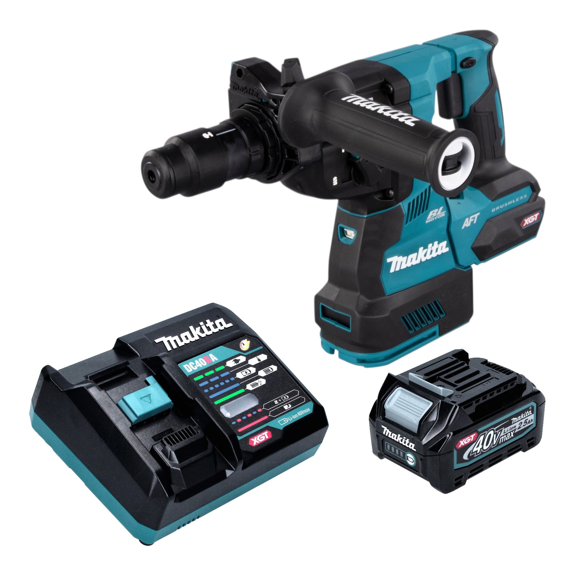 Makita HR 002 GD101 Akku Bohrhammer 40 V max 2 9 J SDS plus Brushless 1x Akku 2 5 Ah Ladegeraet 0 - toolbrothers