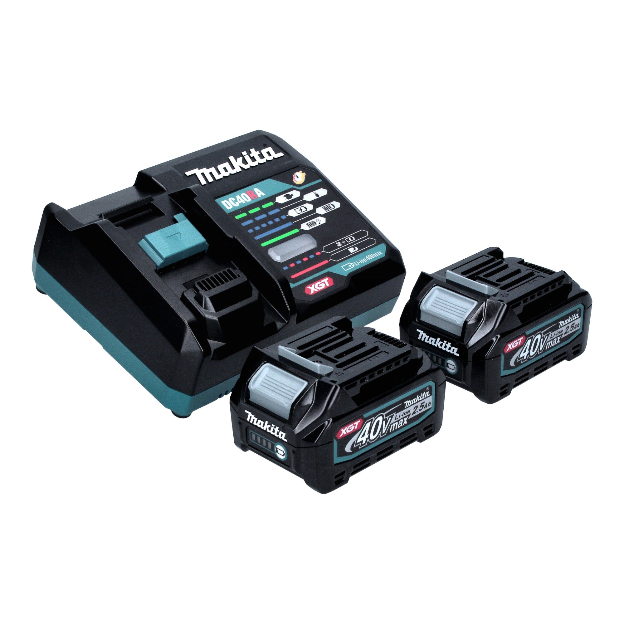 Makita HR 002 GD201 Akku Bohrhammer 40 V max 2 9 J SDS plus Brushless 2x Akku 2 5 Ah Ladegeraet 2 - toolbrothers