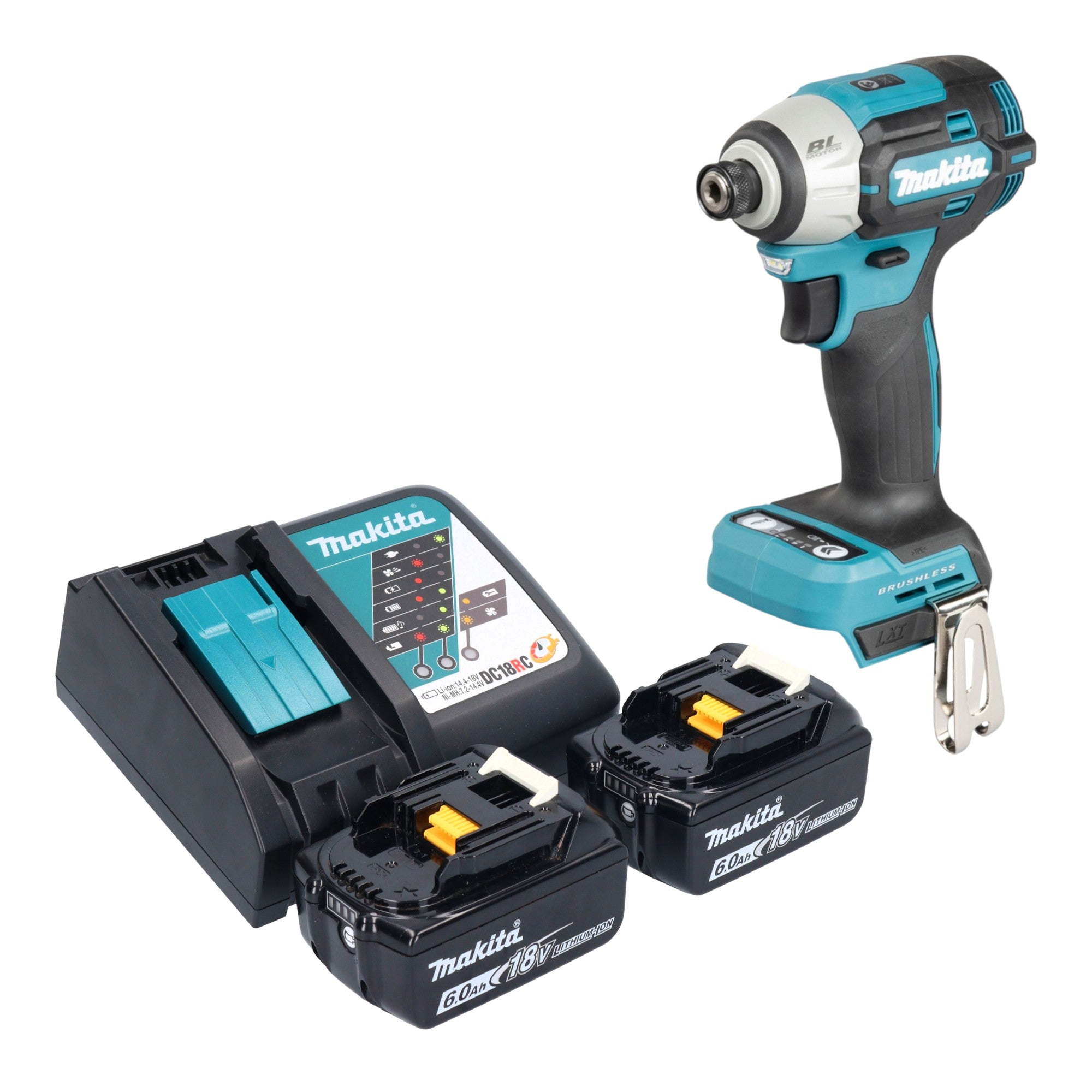 Makita DTD 201 RG Akku Schlagschrauber 18 V 210 Nm Brushless 2x Akku 6 0 Ah Ladegeraet 0 - toolbrothers