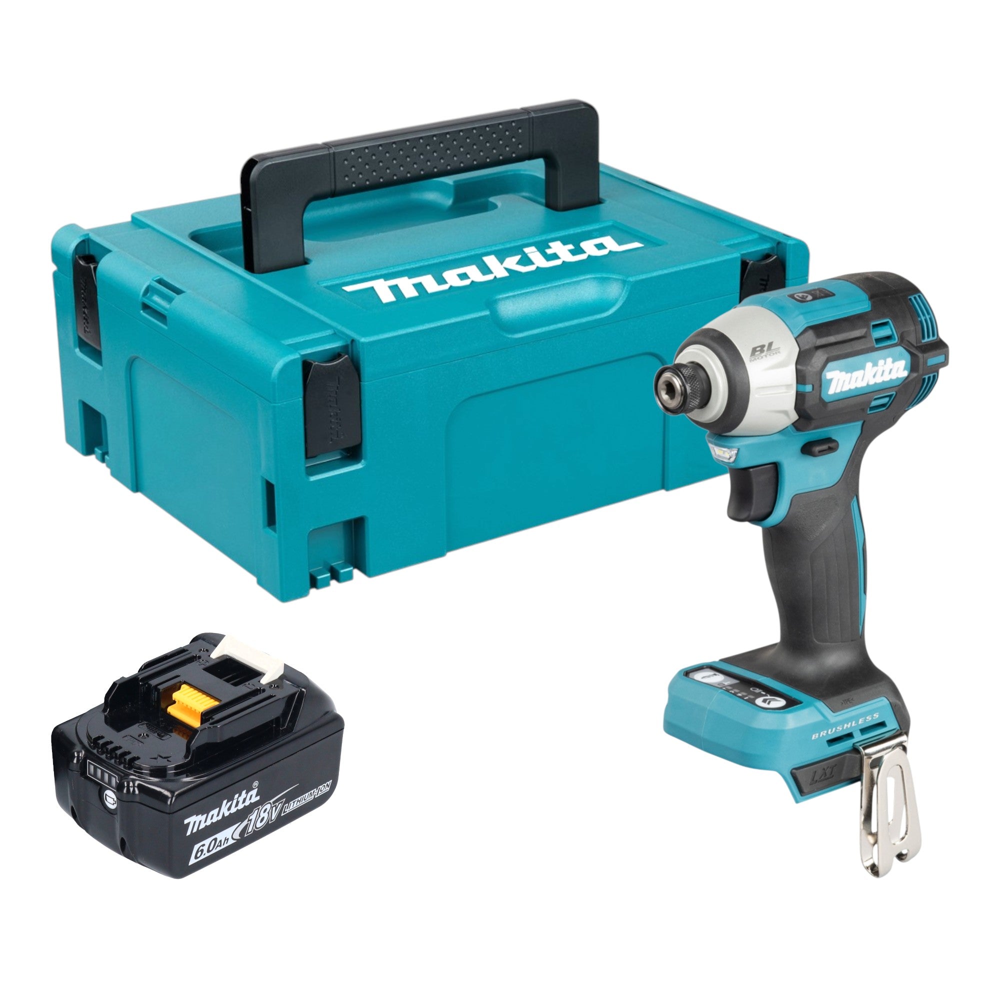 Makita DTD 201 G1J Akku Schlagschrauber 18 V 210 Nm Brushless 1x Akku 6 0 Ah Makpac ohne Ladegeraet 0 - toolbrothers