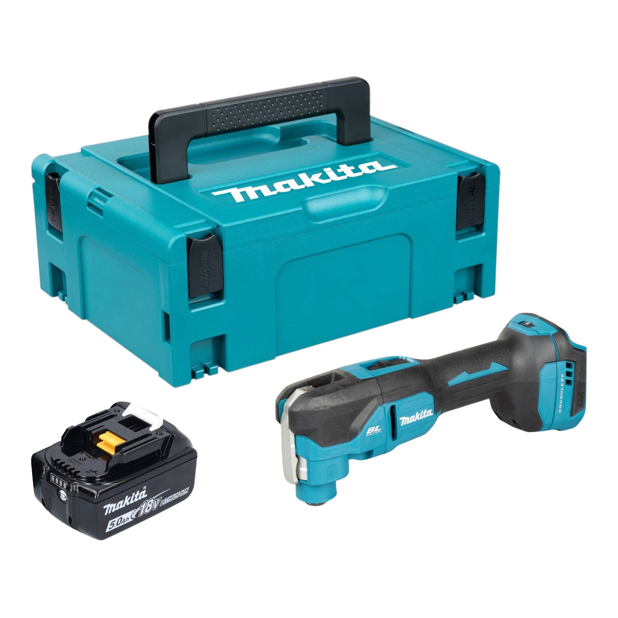 Makita DTM 53 T1J Akku Multifunktionswerkzeug 18 V OIS Starlock Brushless 1x Akku 5 0 Ah Makpac ohne Ladegeraet 0 - toolbrothers