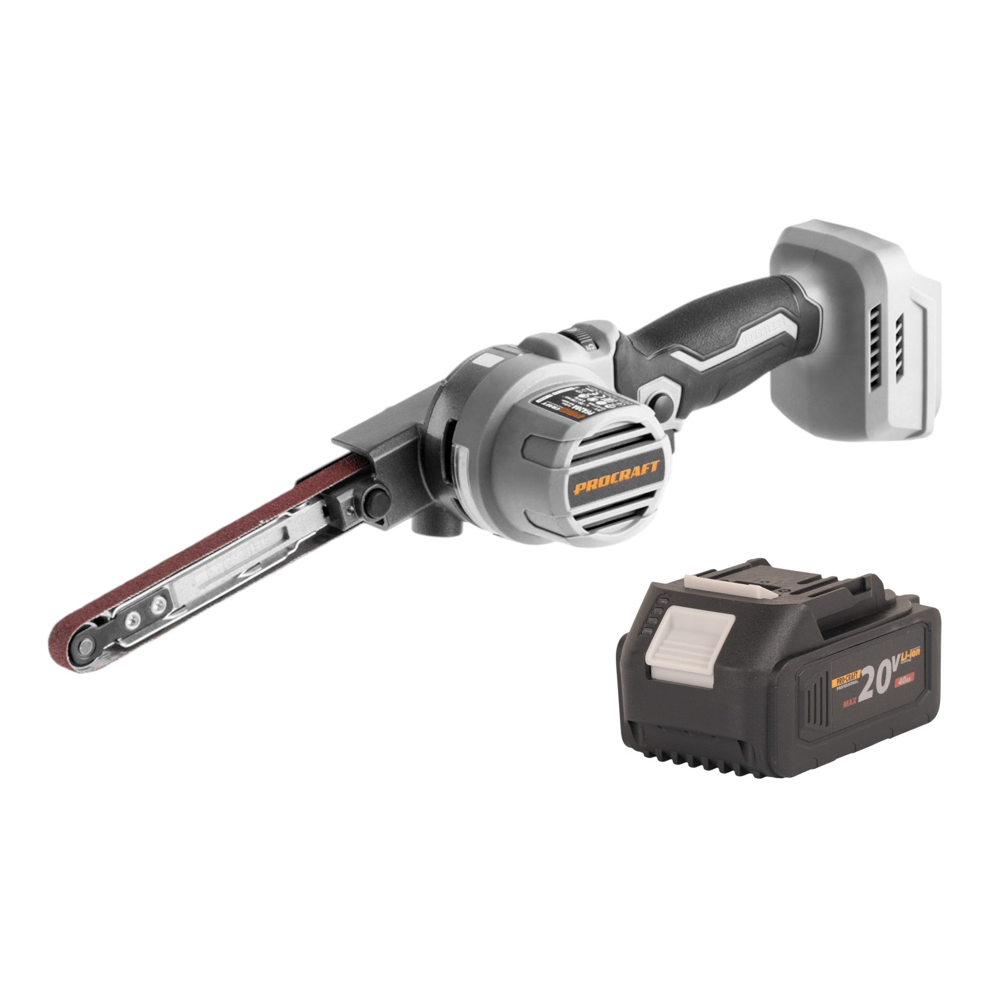 ProCraft Industrial PFA20A BB Akku Bandfeile 20 V 13 x 457 mm Brushless 1x Akku 4 0 Ah ohne Ladegeraet 0 - toolbrothers