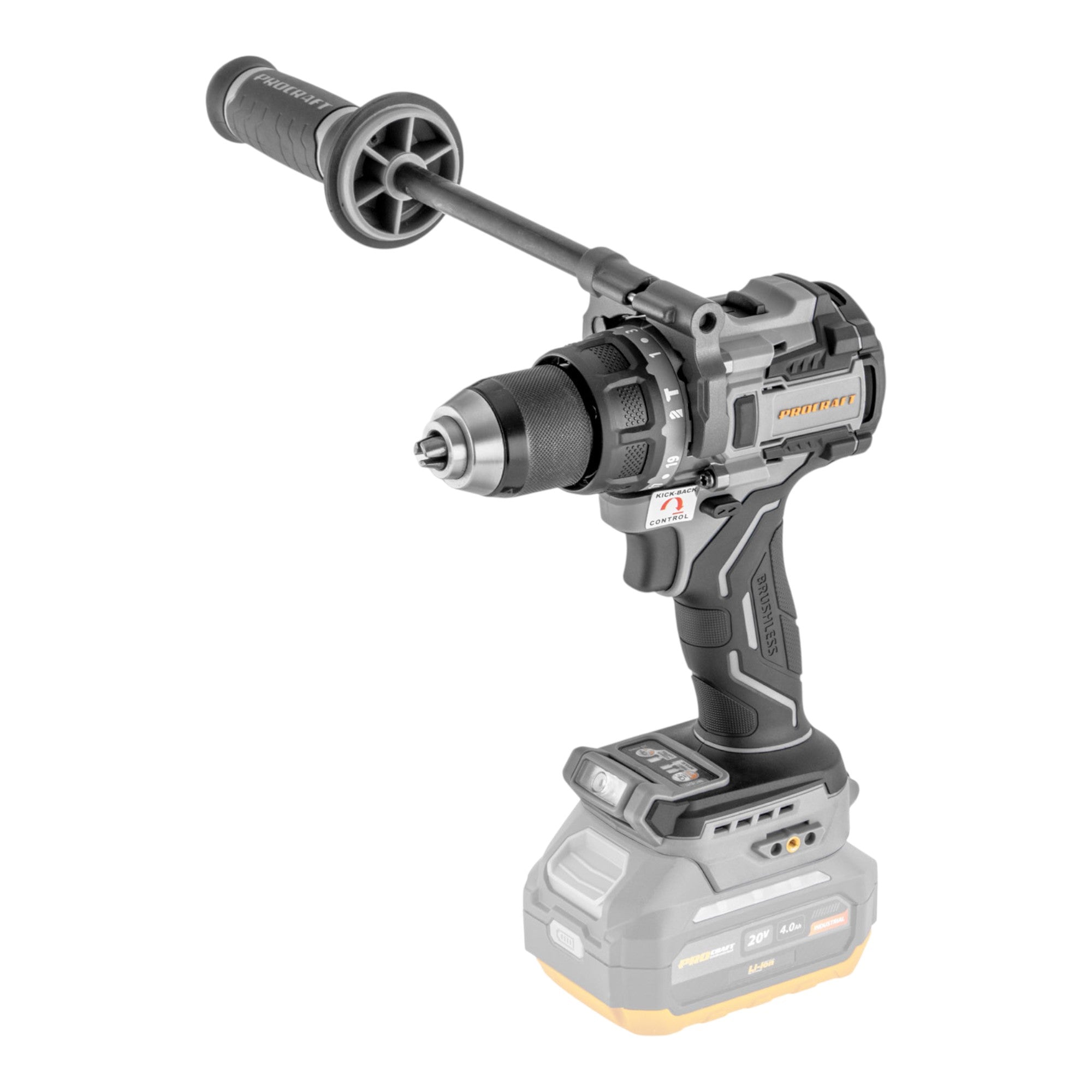 ProCraft Industrial CD20C BB Akku Schlagbohrschrauber 20 V 120 Nm Brushless 2x Akku 4 0 Ah Ladegeraet 1 - toolbrothers