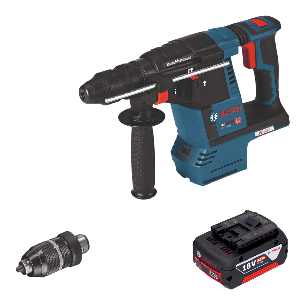 Bosch GBH 18V-26 F Marteau perforateur sans fil 18V 2,6J SDS-Plus Solo + mandrin à serrage rapide - sans batterie, sans chargeur ( 0611910000 )