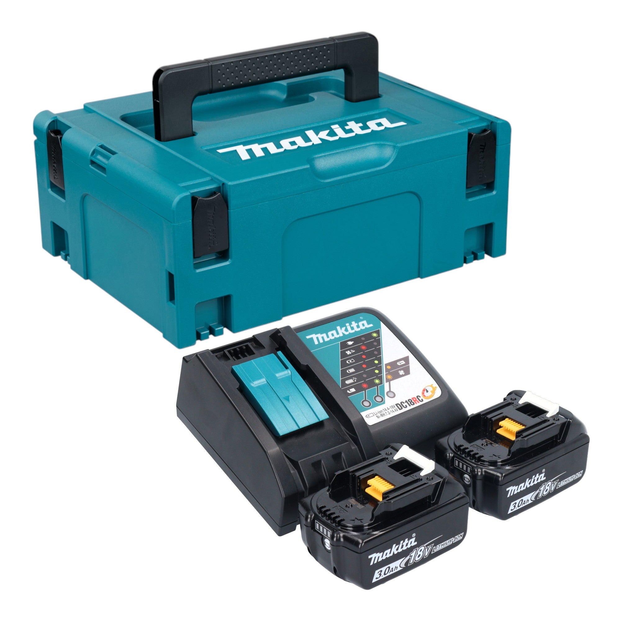 Makita Power Source Kit 18 V mit 2x BL 1830 B Akku 3 0 Ah DC 18 RC Ladegeraet Makpac 0 - toolbrothers