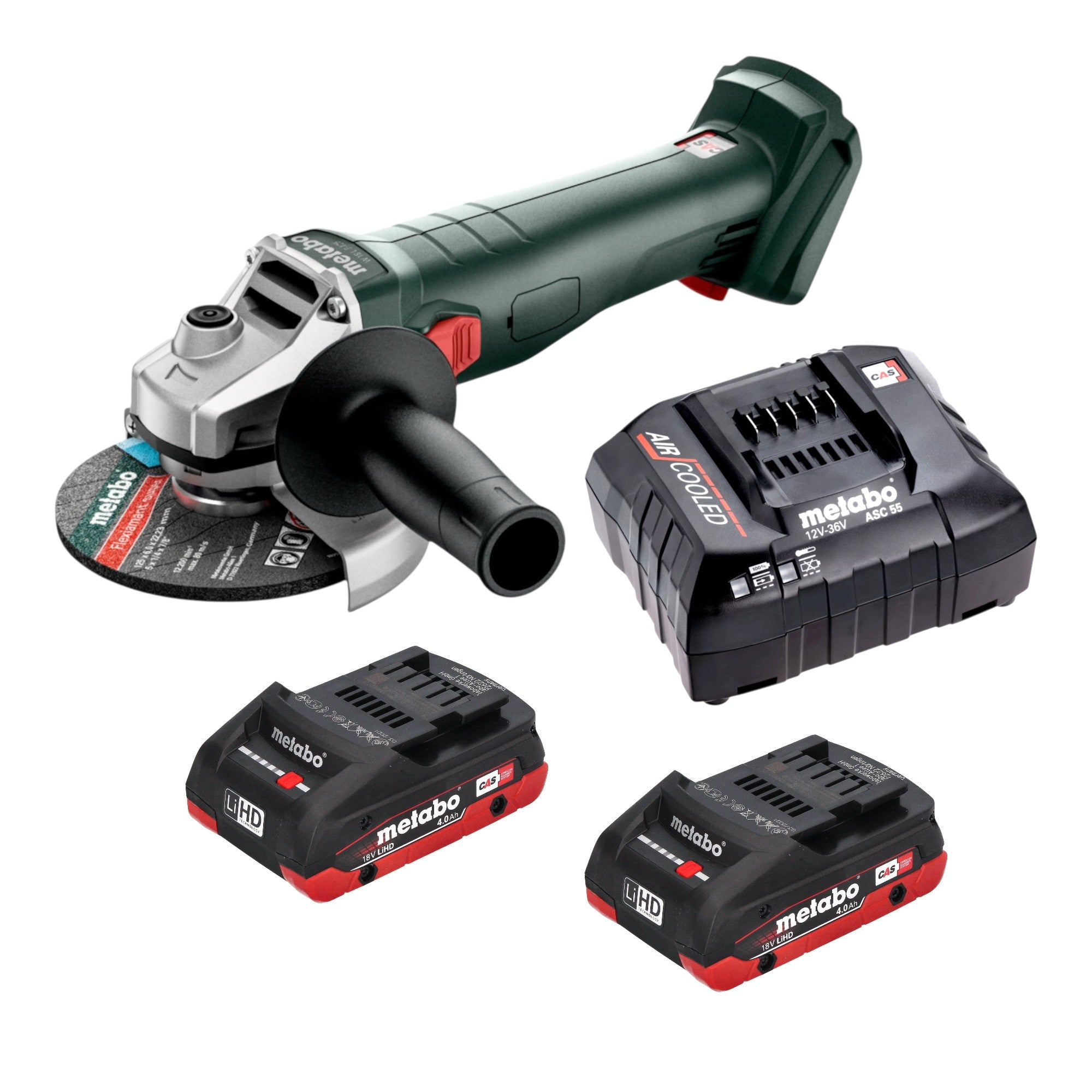 Metabo W 18 7 125 Akku Winkelschleifer 18 V 125 mm 2x LiHD Akku 4 0 Ah Ladegeraet 0 - toolbrothers
