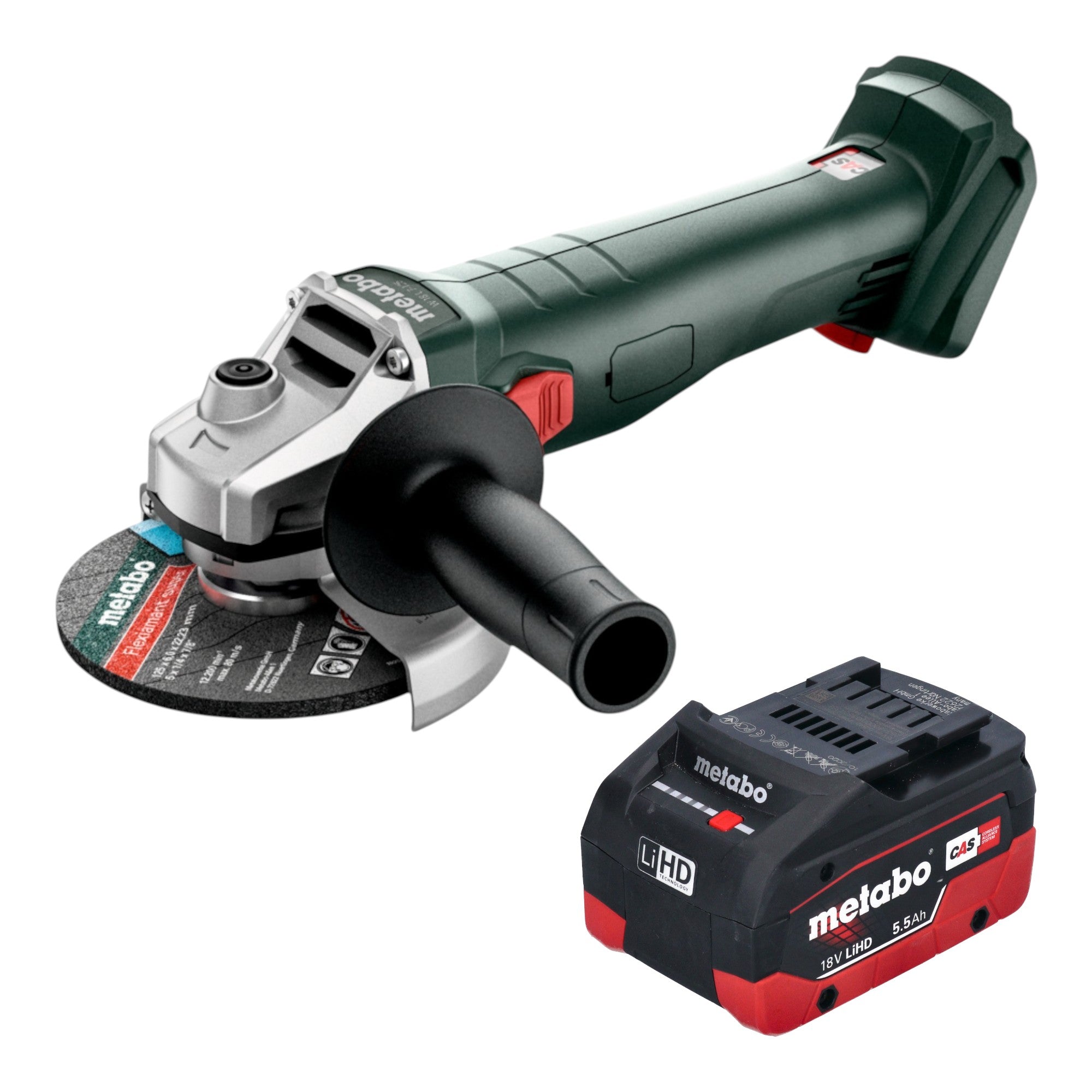 Metabo W 18 7 125 Akku Winkelschleifer 18 V 125 mm 1x LiHD Akku 5 5 Ah ohne Ladegeraet 0 - toolbrothers