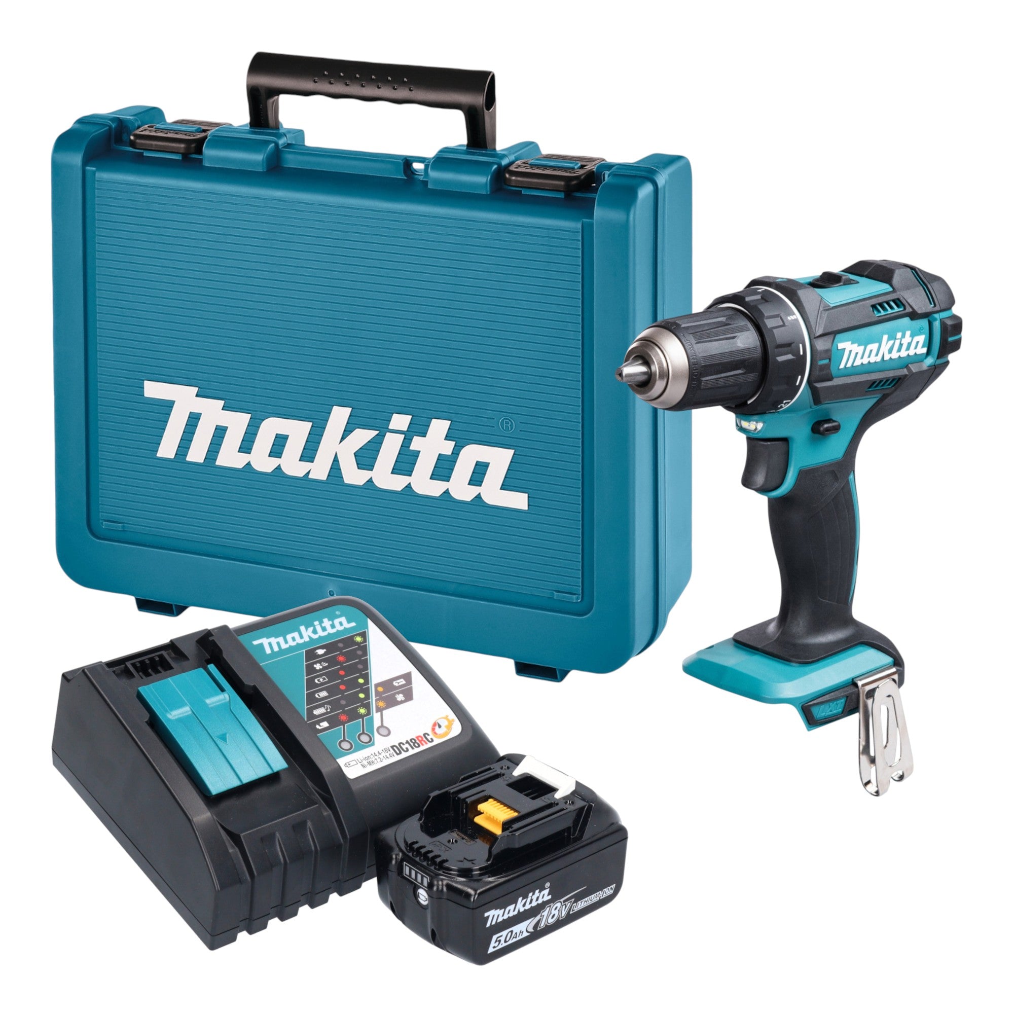 Makita DDF 482 RT1E Akku Bohrschrauber 18 V 62 Nm 1x Akku 5 0 Ah Ladegeraet Koffer 0 - toolbrothers