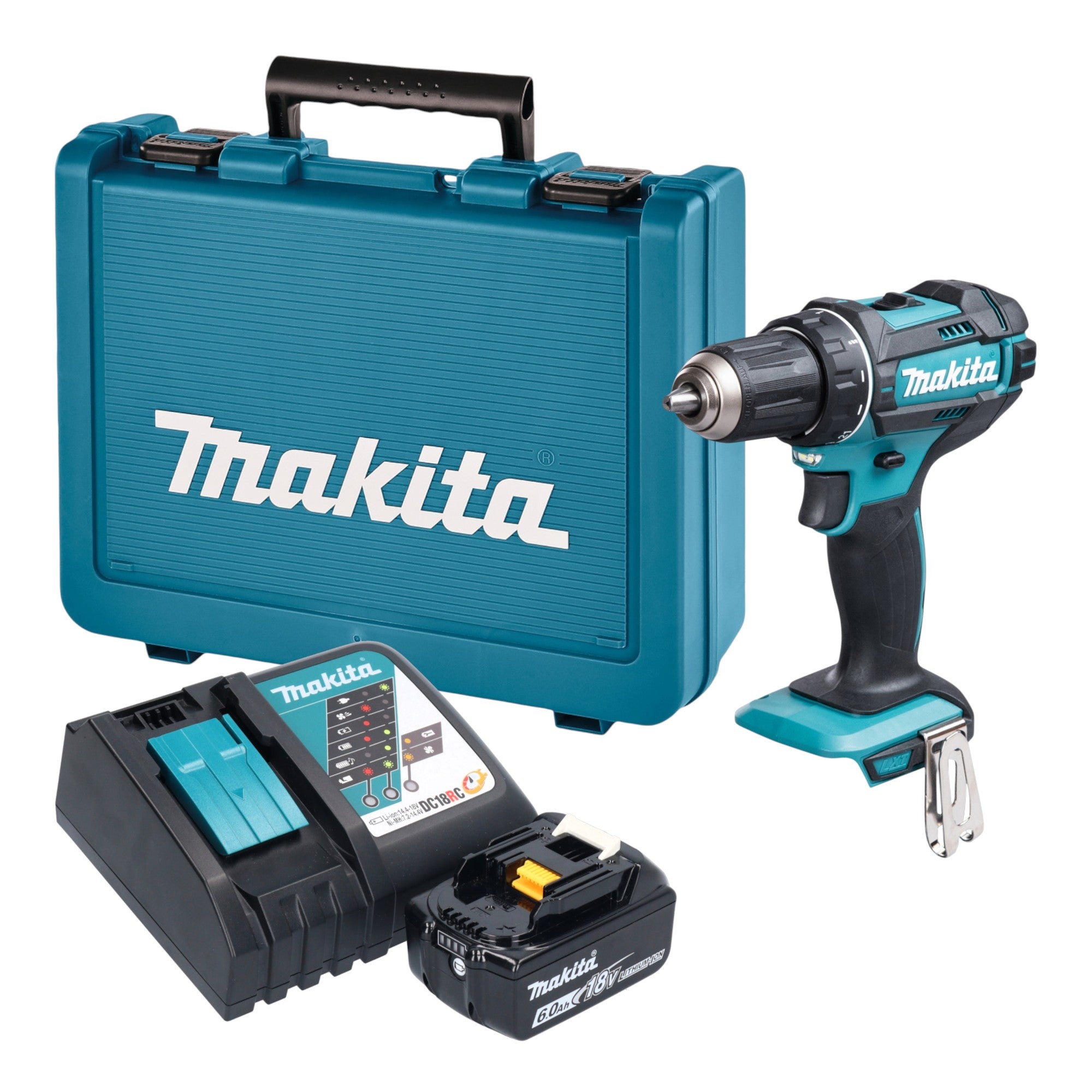 Makita DDF 482 RG1E Akku Bohrschrauber 18 V 62 Nm 1x Akku 6 0 Ah Ladegeraet Koffer 0 - toolbrothers