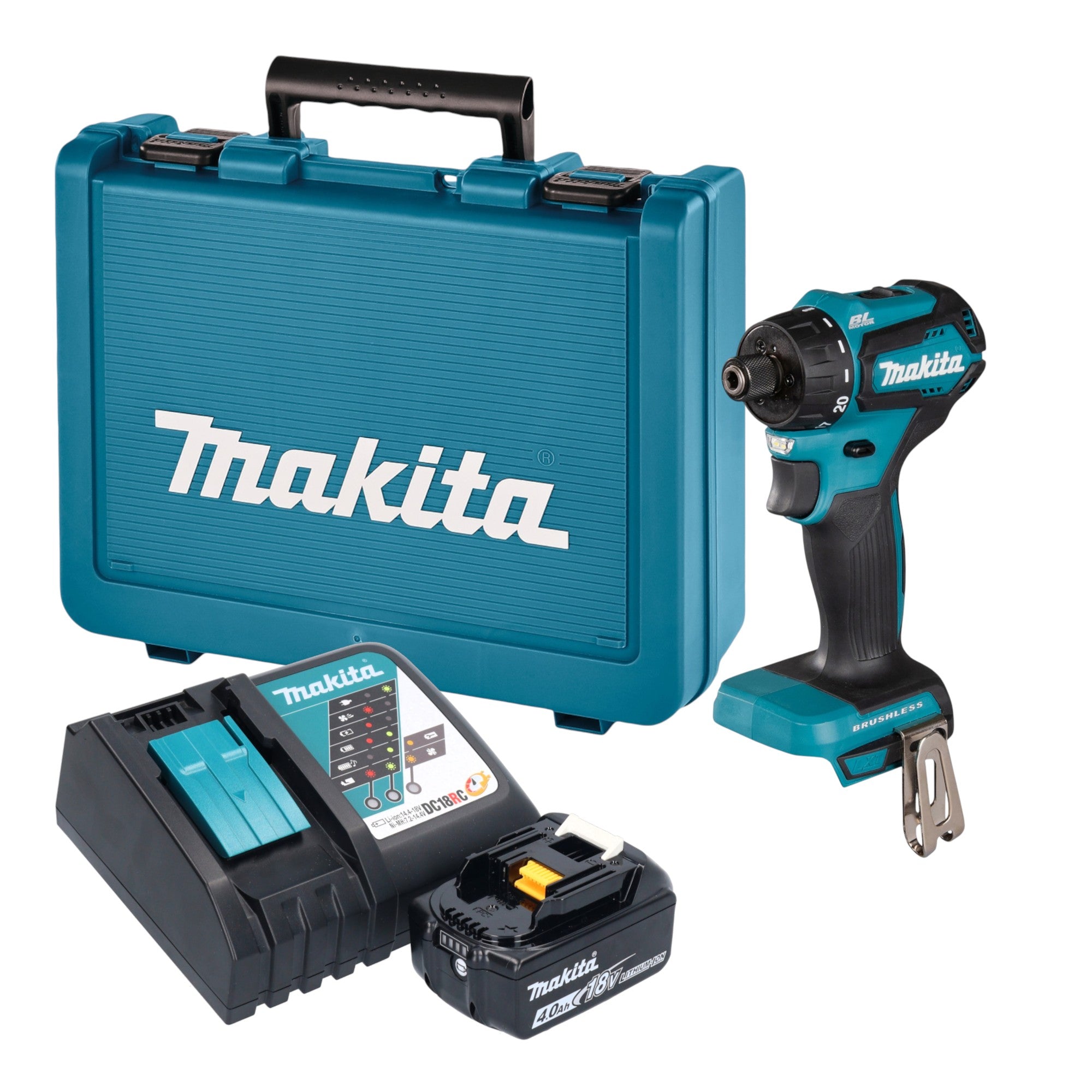 Makita DDF 083 RM1E Akku Bohrschrauber 18 V 40 Nm 1 4 Brushless 1x Akku 4 0 Ah Ladegeraet Koffer 0 - toolbrothers