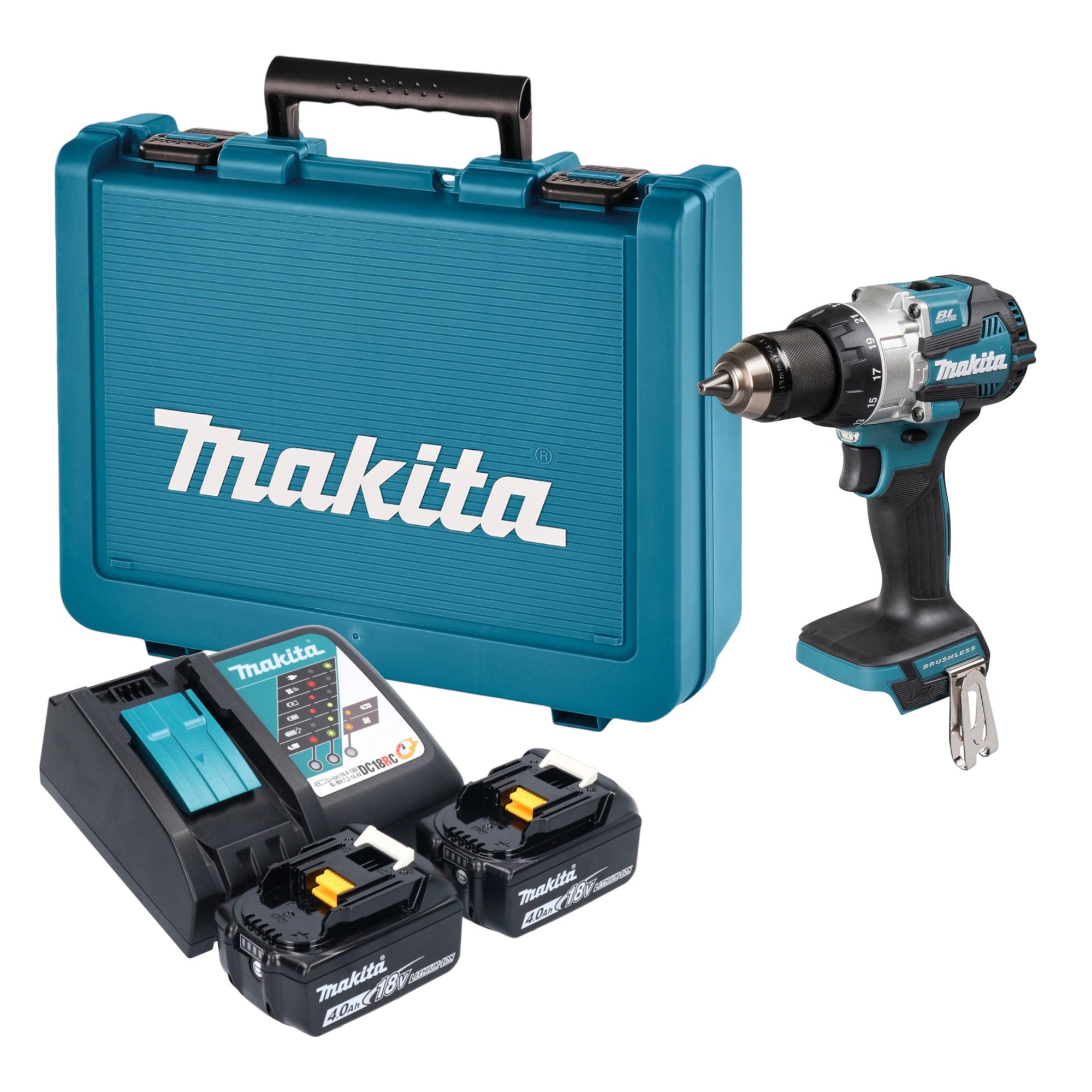 Makita DHP 489 RME Akku Schlagbohrschrauber 18 V 73 Nm Brushless 2x Akku 4 0 Ah Ladegeraet Koffer 0 - toolbrothers